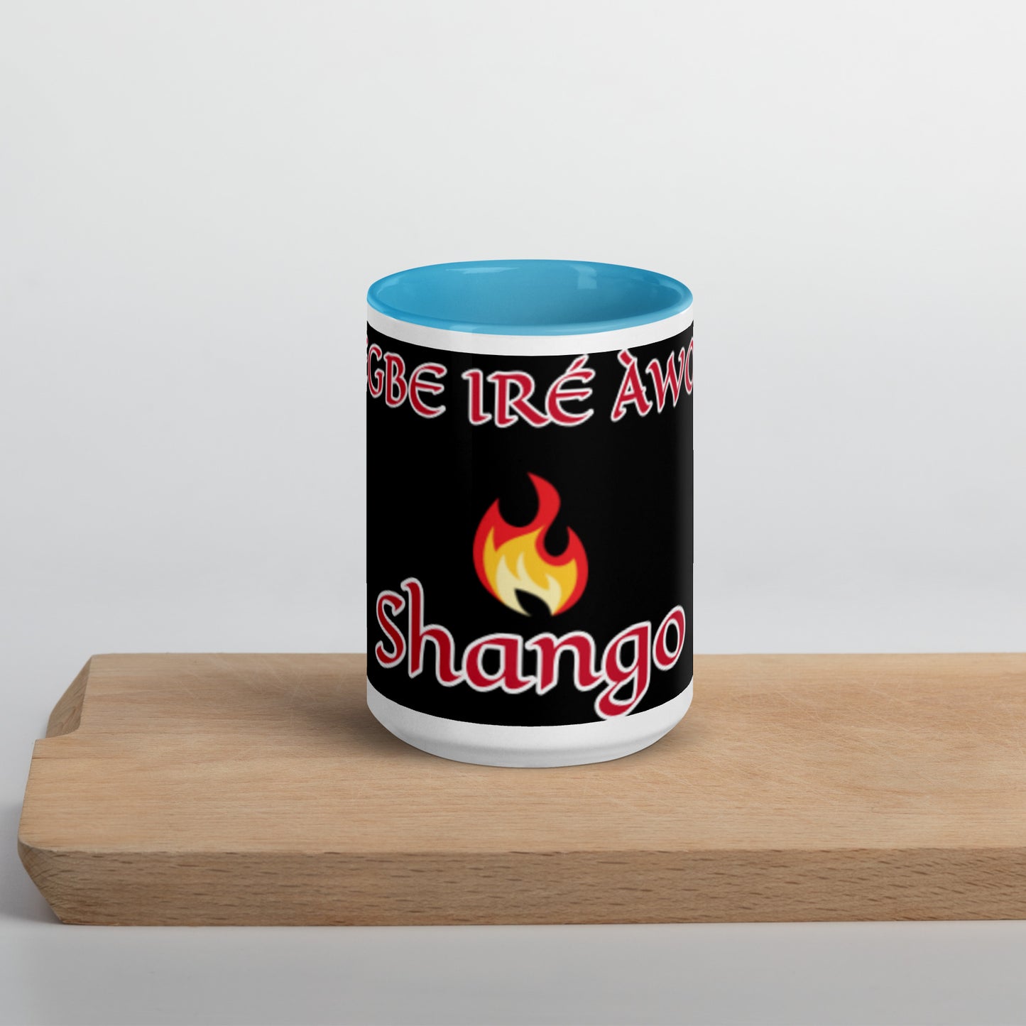 Egbe Shango Black Mug with Color Inside