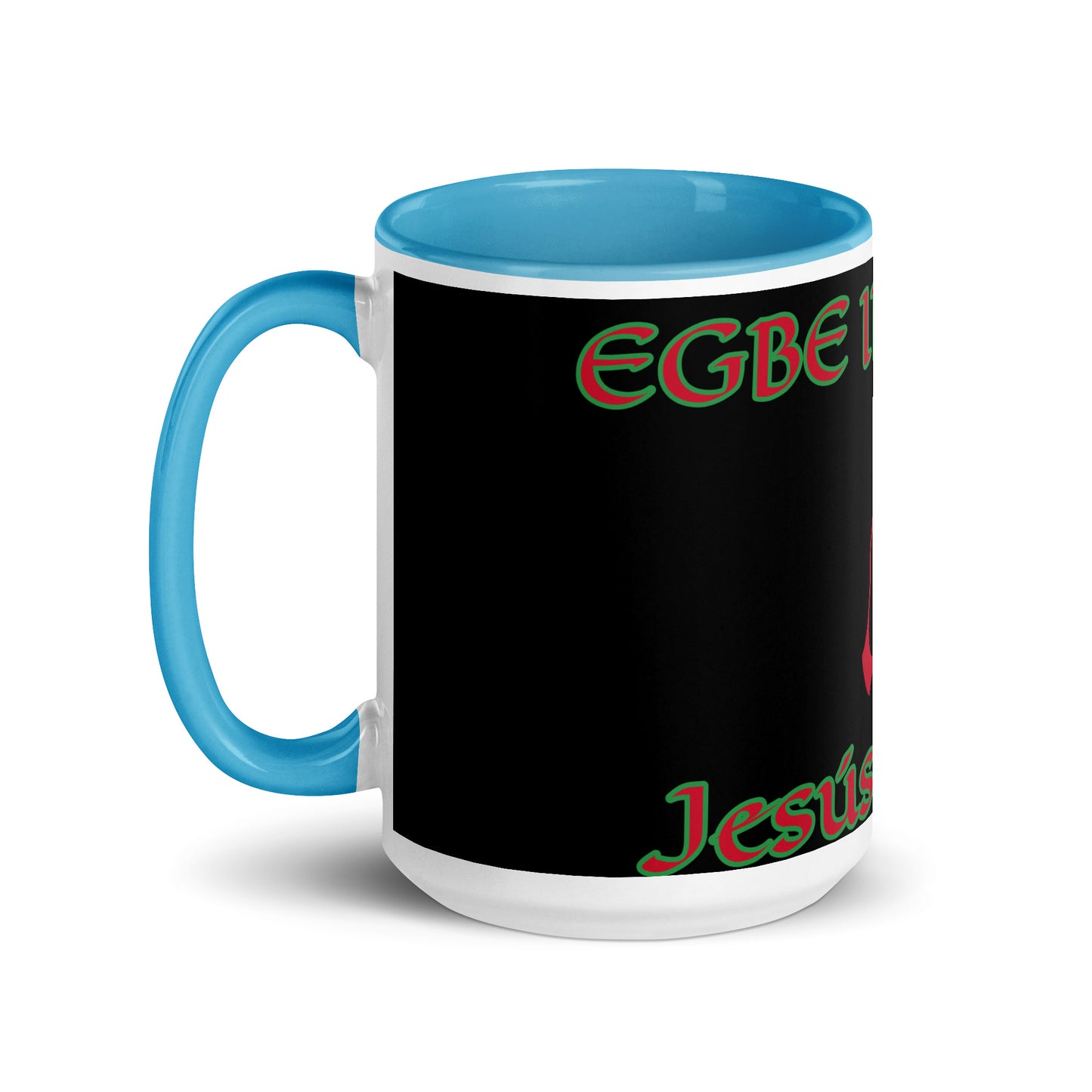 Egbe Jesús Cristo 1 black Mug with Color Inside