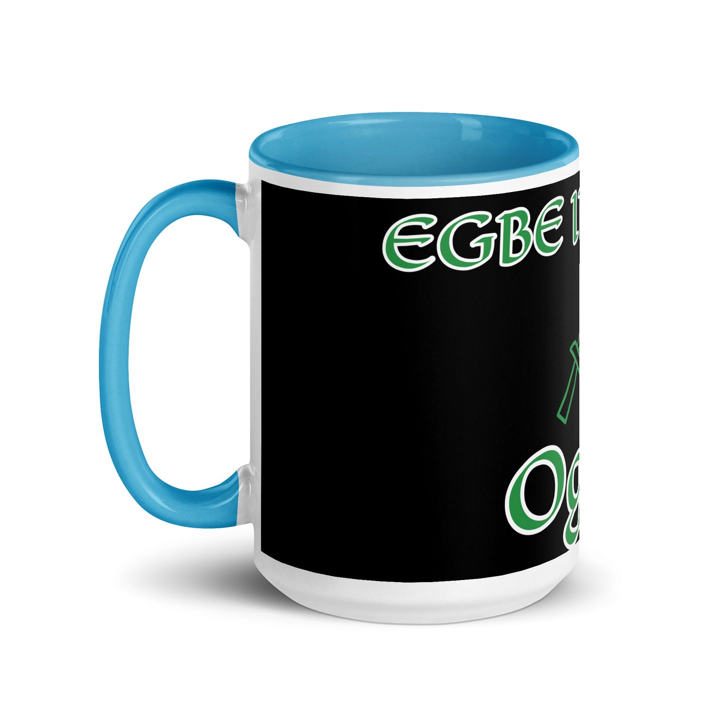 Egbe Ogun Black Mug with Color Inside