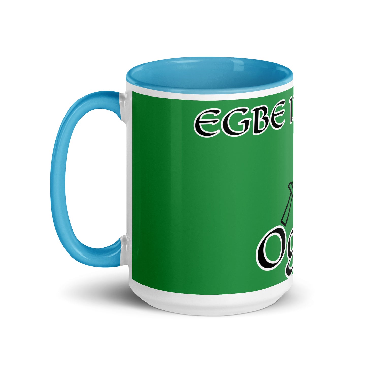 Egbe Ogun Green Mug with Color Inside