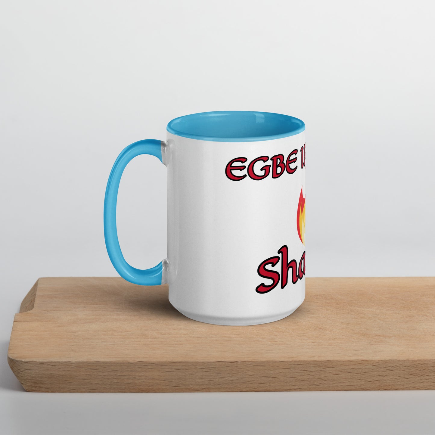 Egbe Shango White Mug with Color Inside