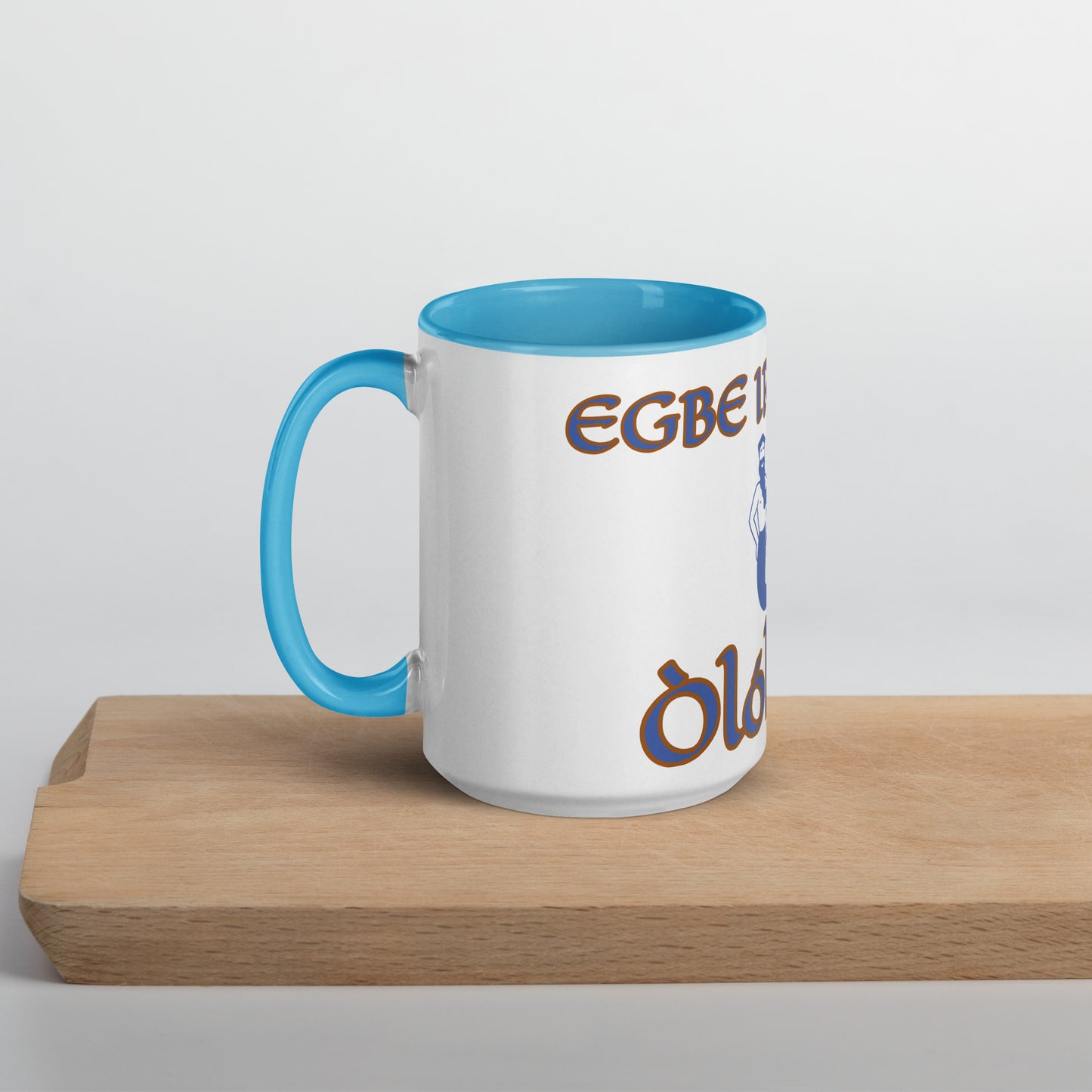 Egbe Olokun white Mug with Color Inside