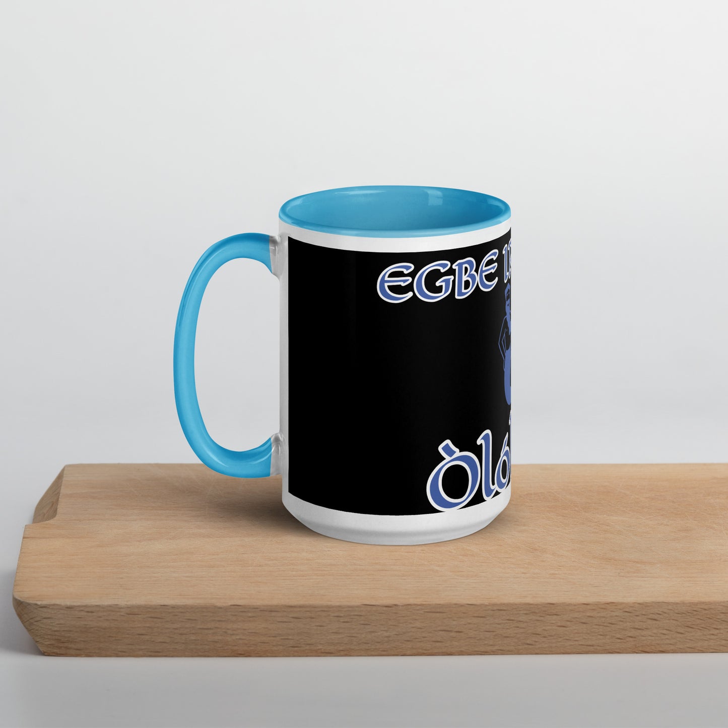 Egbe Olokun black Mug with Color Inside