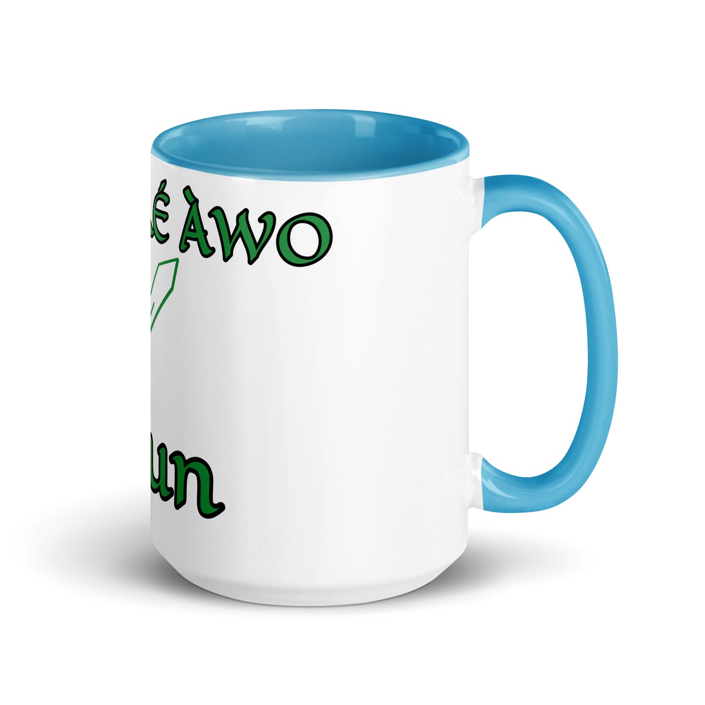 Egbe Ogun White Mug with Color Inside