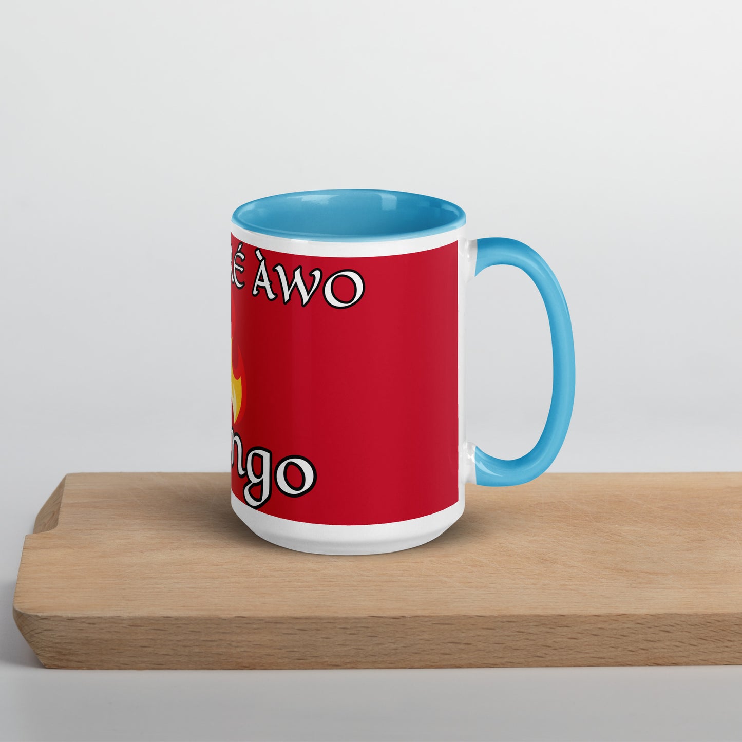 Egbe Shango Red Mug with Color Inside