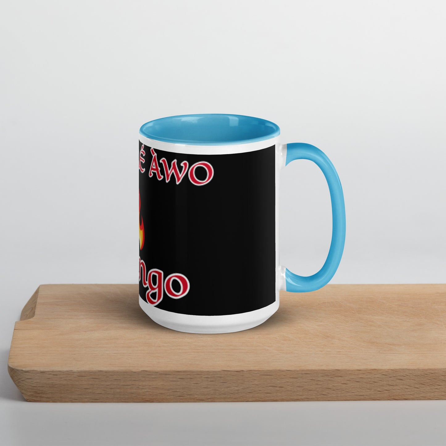 Egbe Shango Black Mug with Color Inside