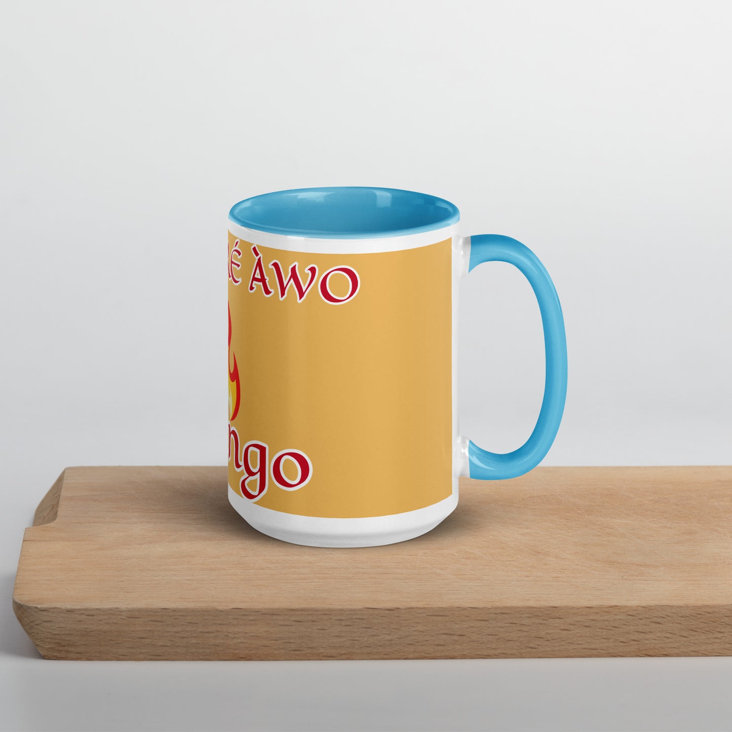 Egbe Shango Gold Mug with Color Inside