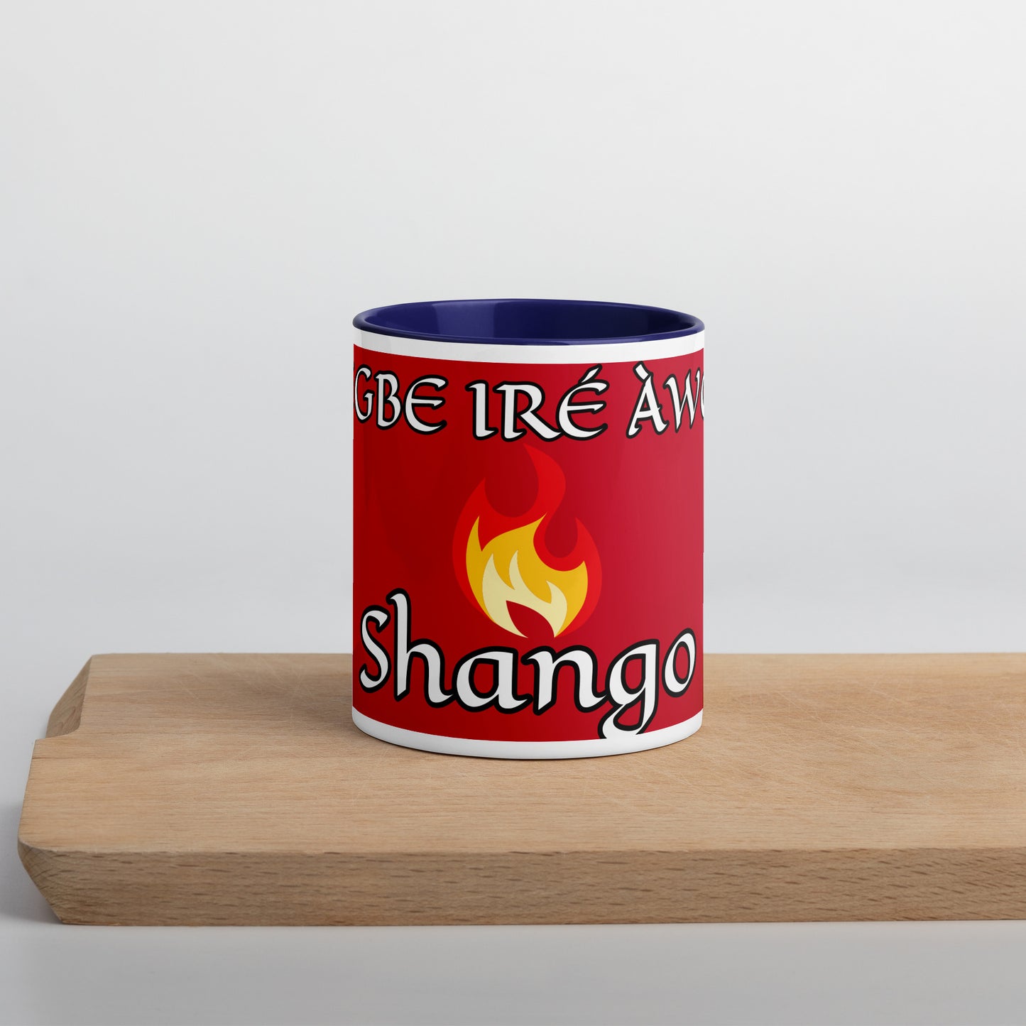 Egbe Shango Red Mug with Color Inside