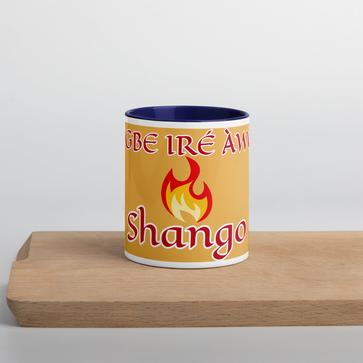 Egbe Shango Gold Mug with Color Inside