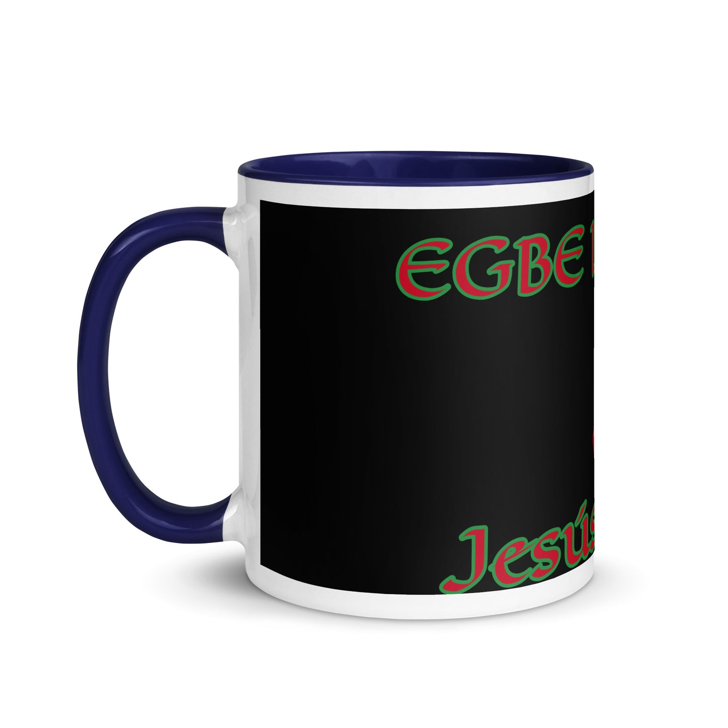 Egbe Jesús Cristo 1 black Mug with Color Inside