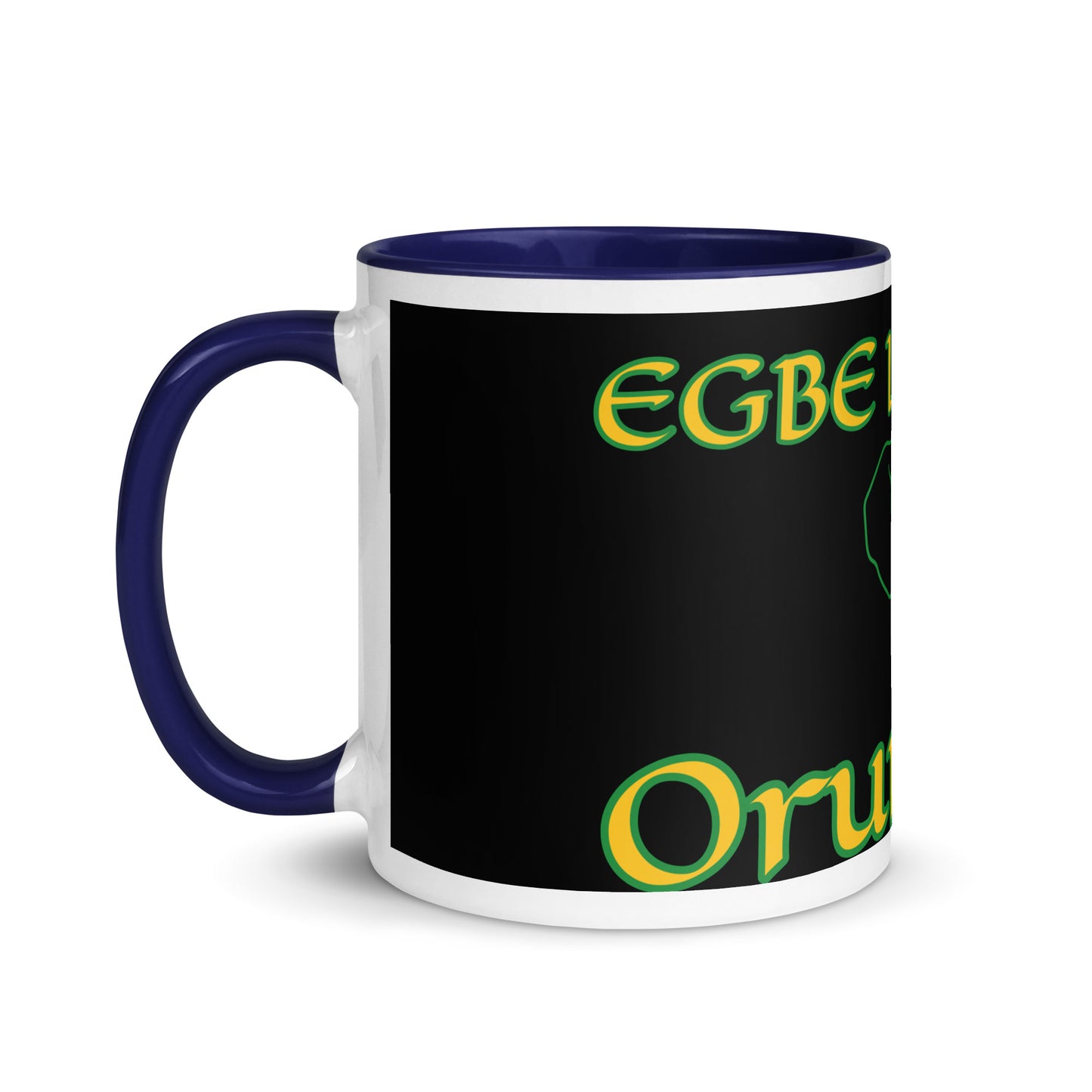 Egbe Orunmila Lucumi reverse black Mug with Color Inside