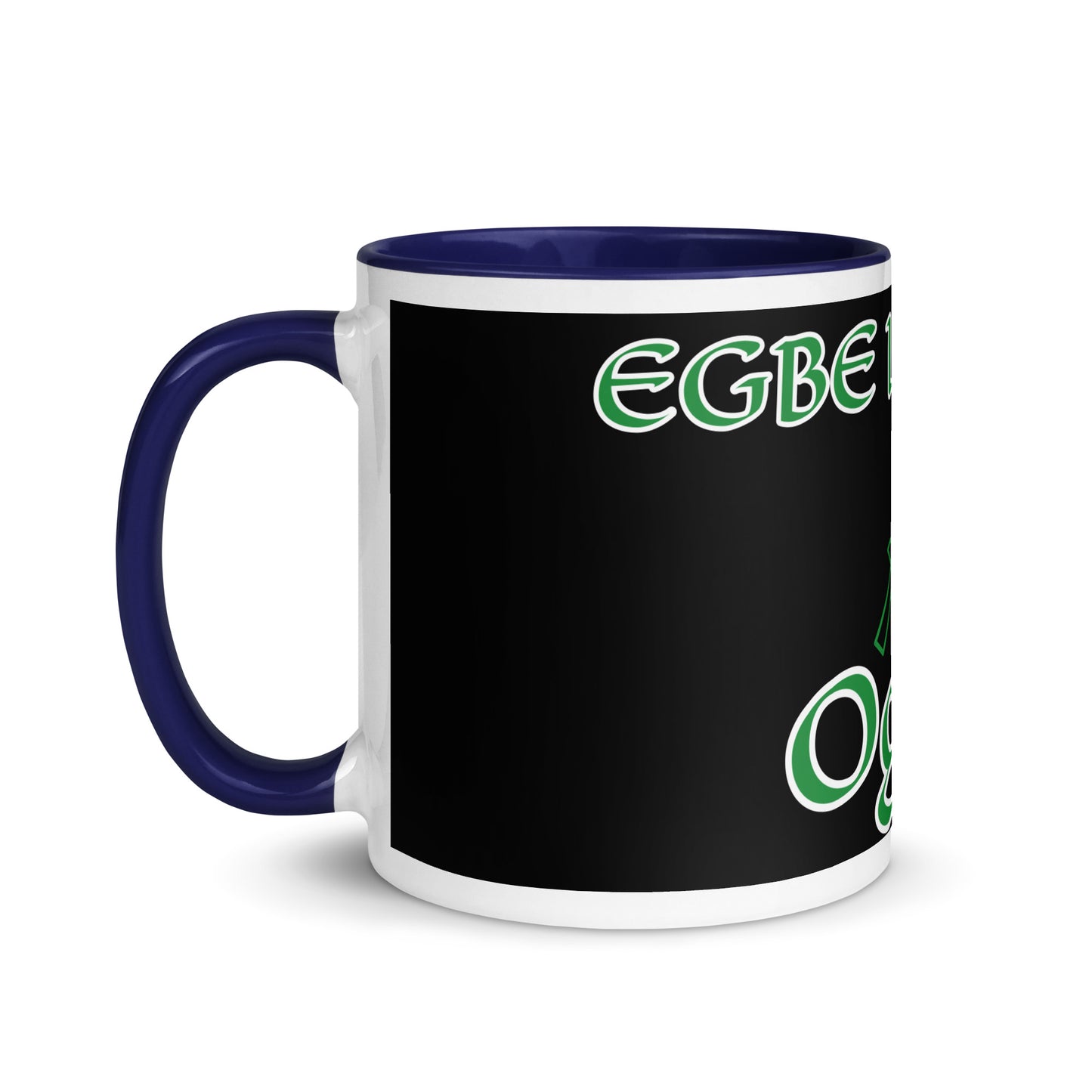 Egbe Ogun Black Mug with Color Inside