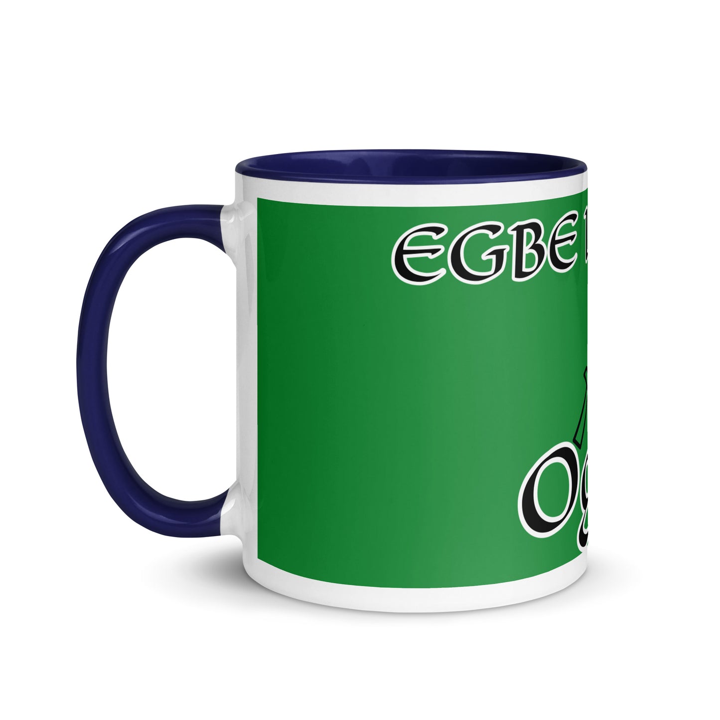 Egbe Ogun Green Mug with Color Inside