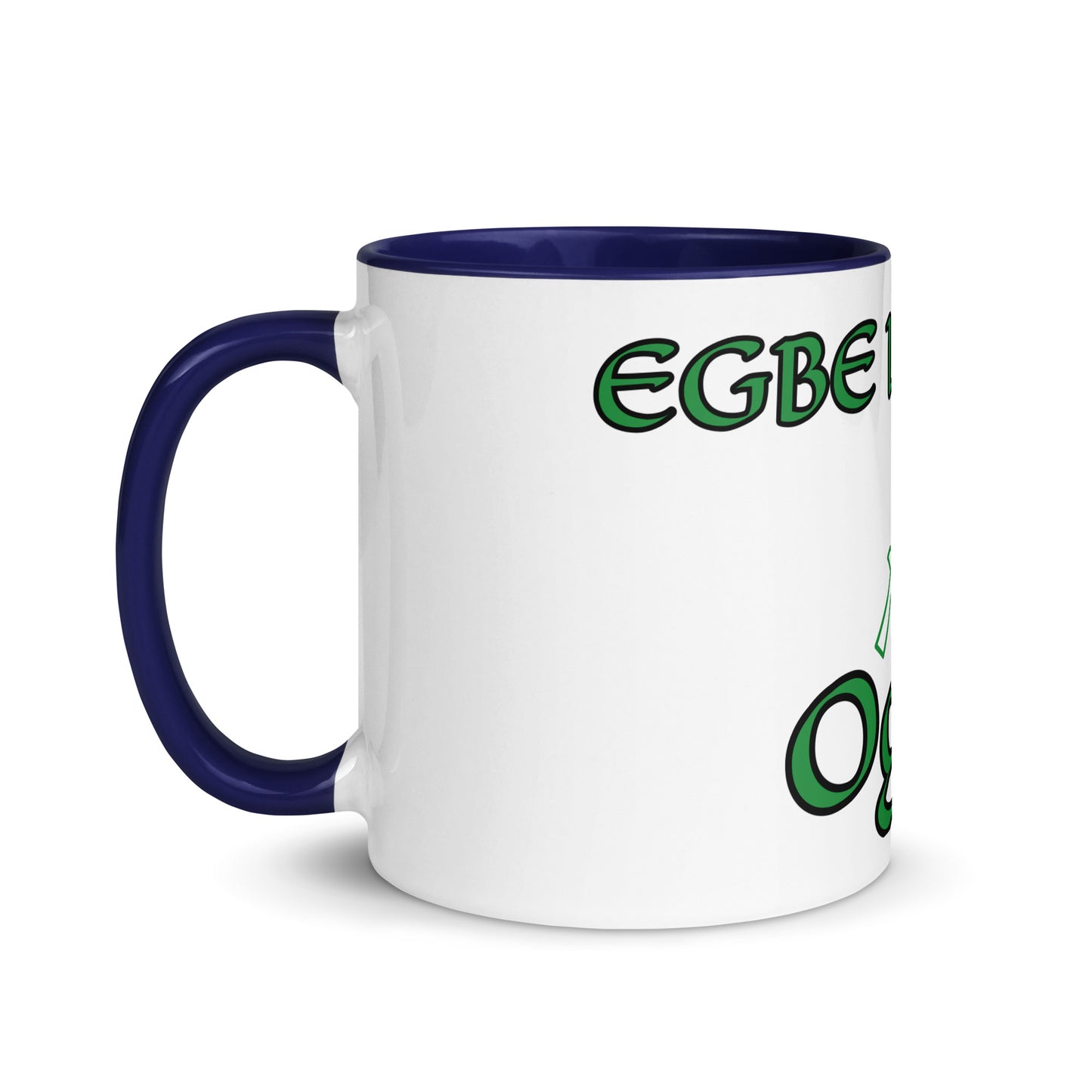 Egbe Ogun White Mug with Color Inside