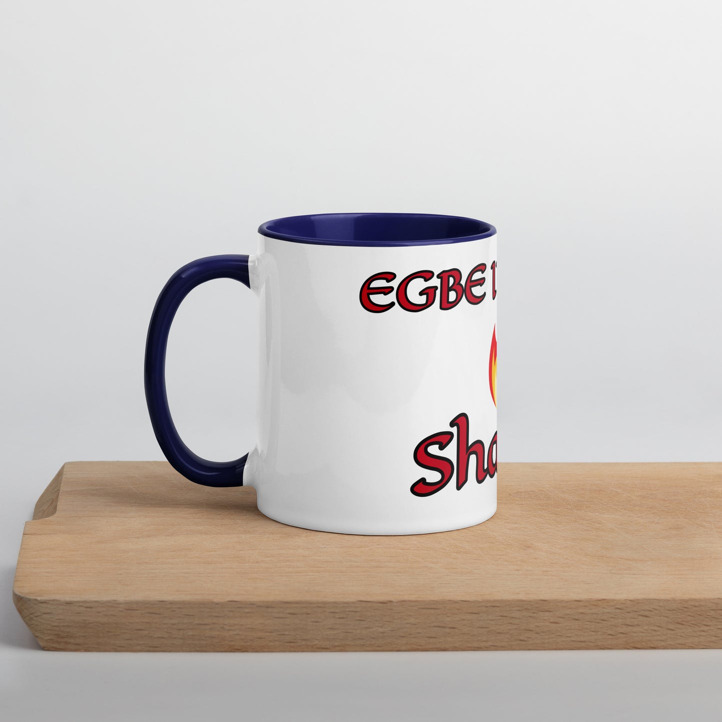 Egbe Shango White Mug with Color Inside