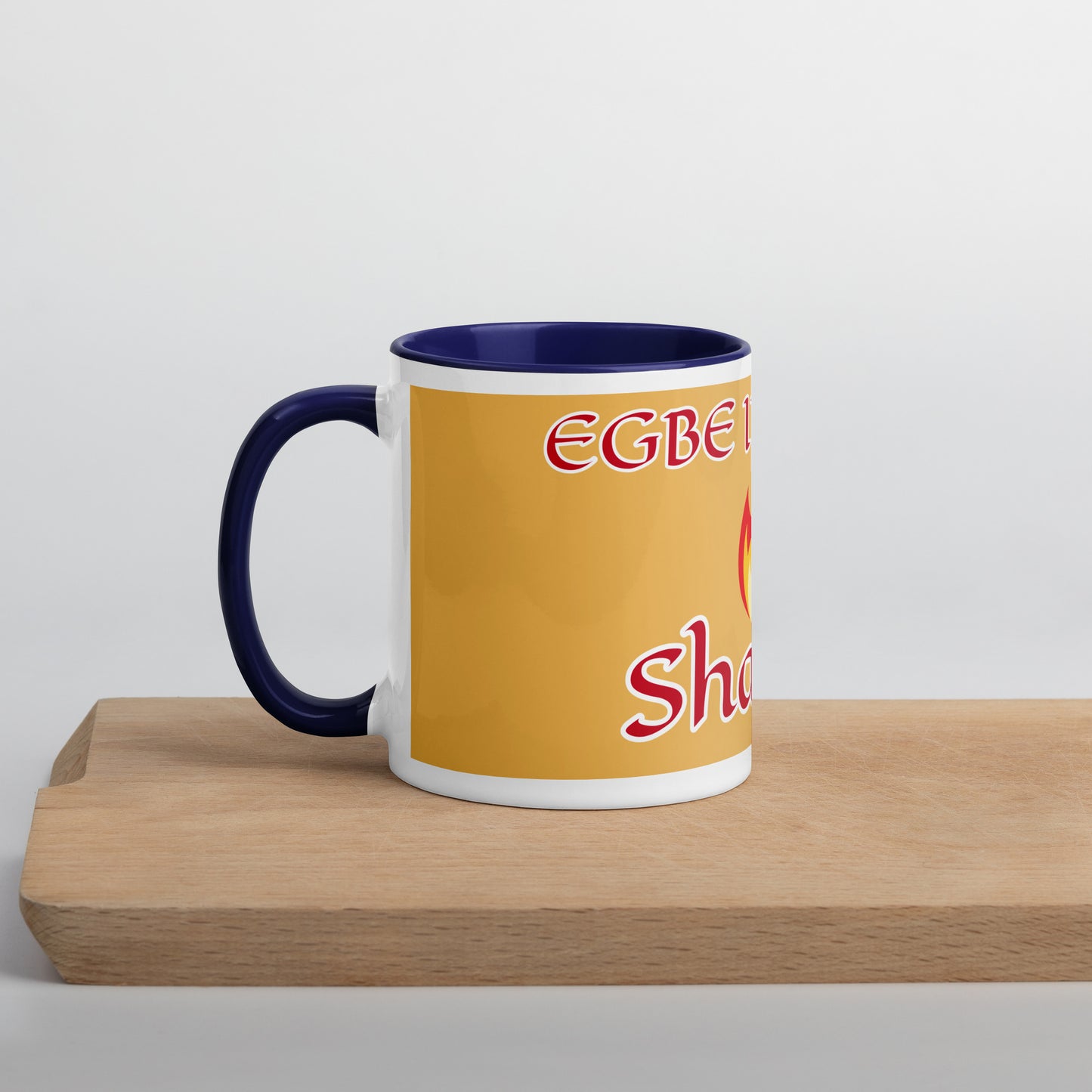 Egbe Shango Gold Mug with Color Inside