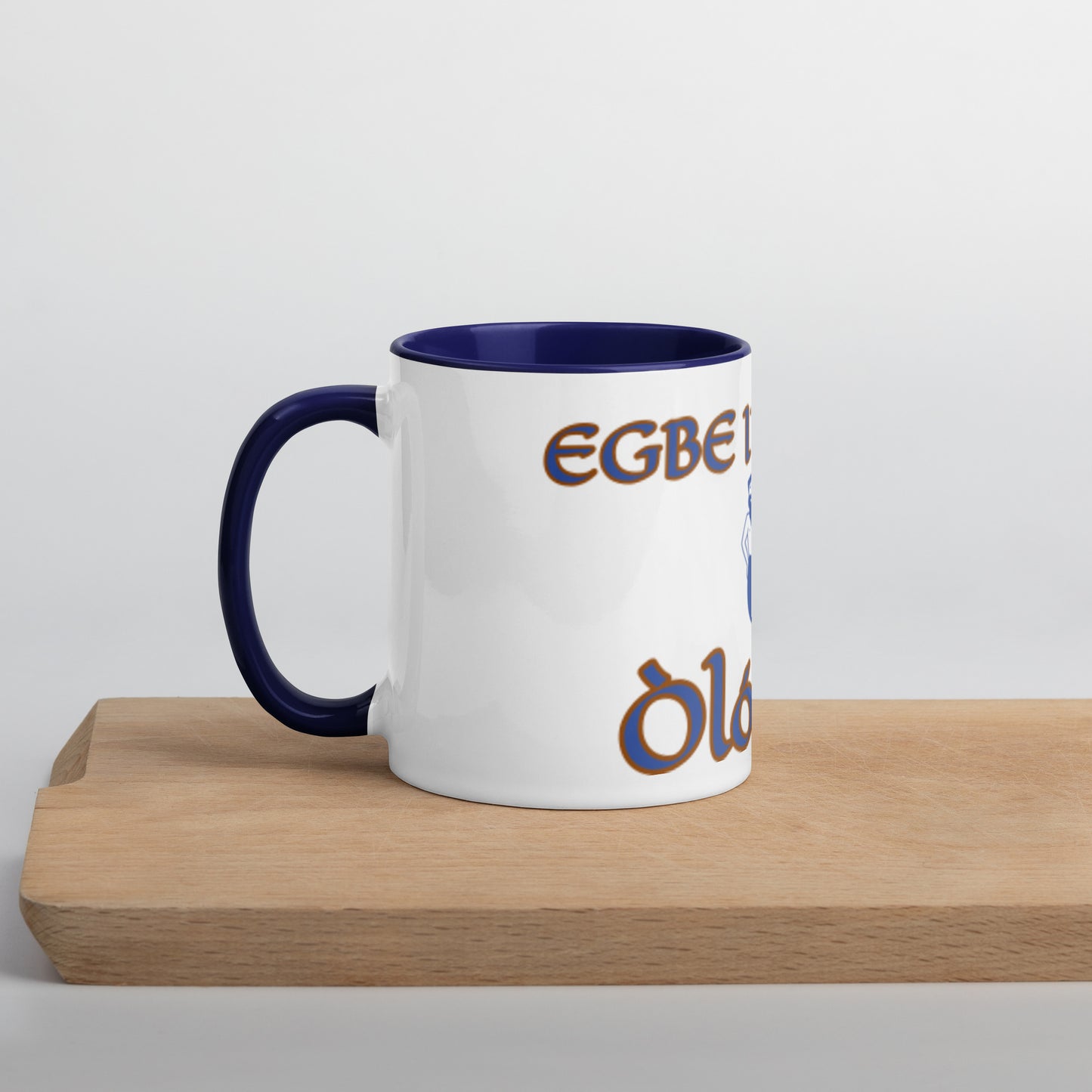 Egbe Olokun white Mug with Color Inside