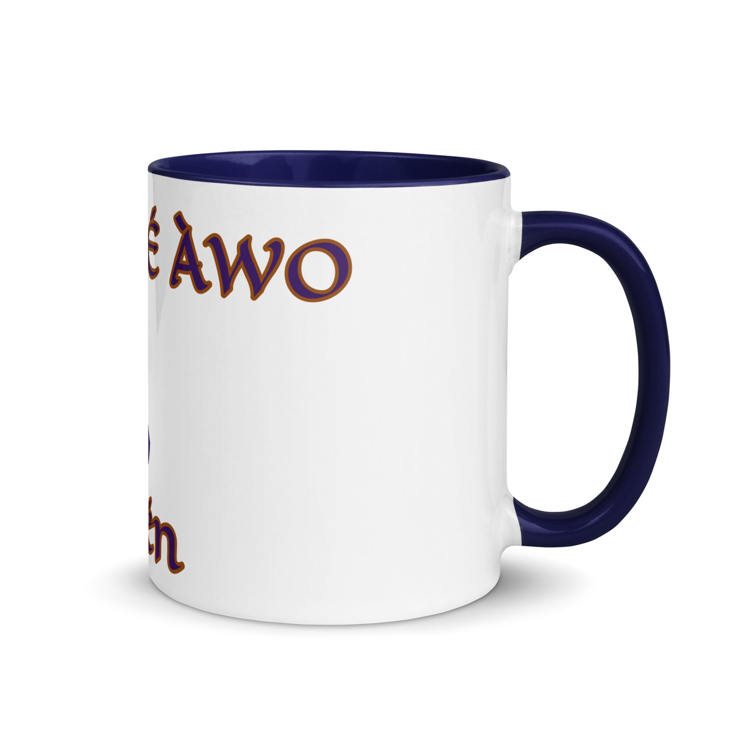 Egbe Amen 2 white Mug with Color Inside