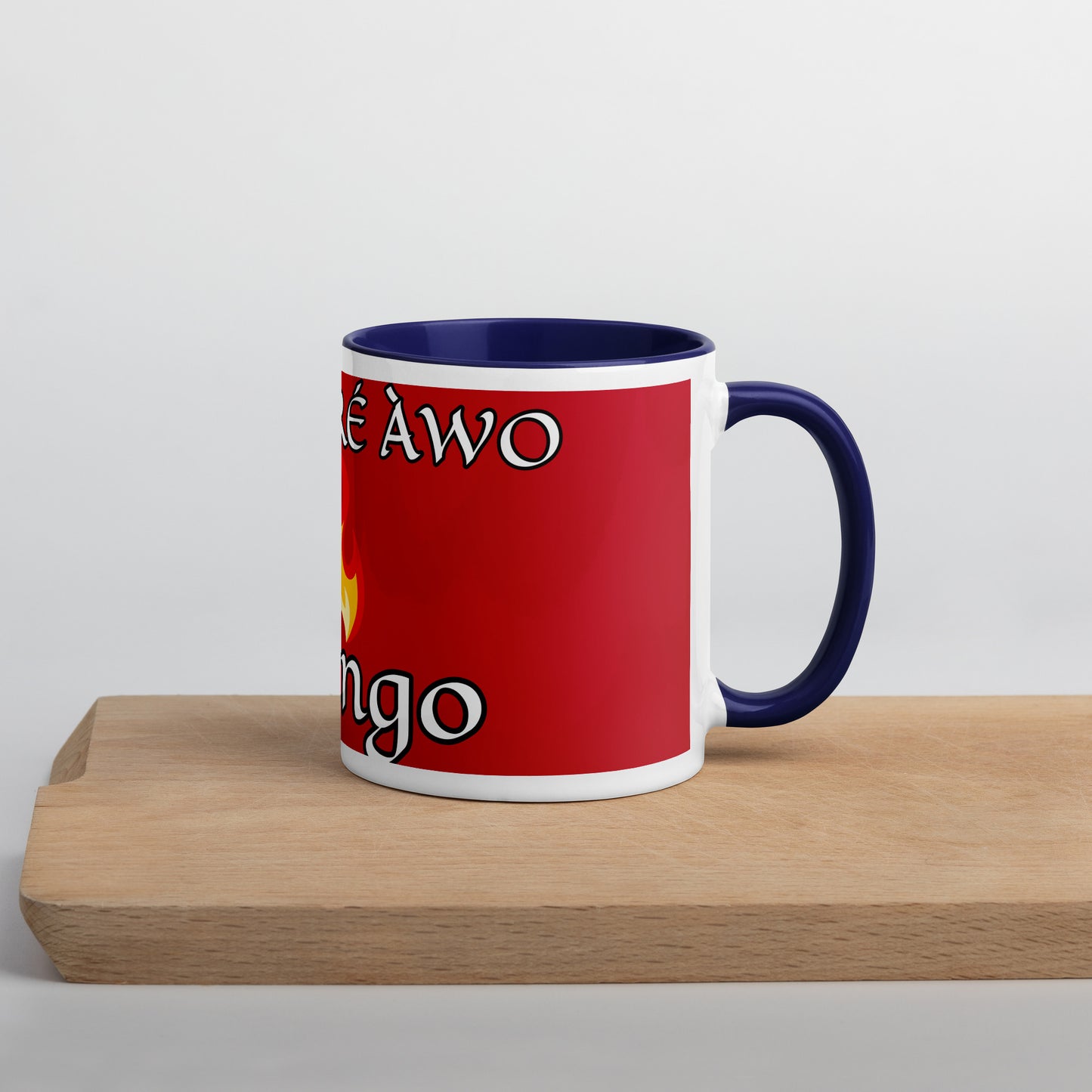 Egbe Shango Red Mug with Color Inside