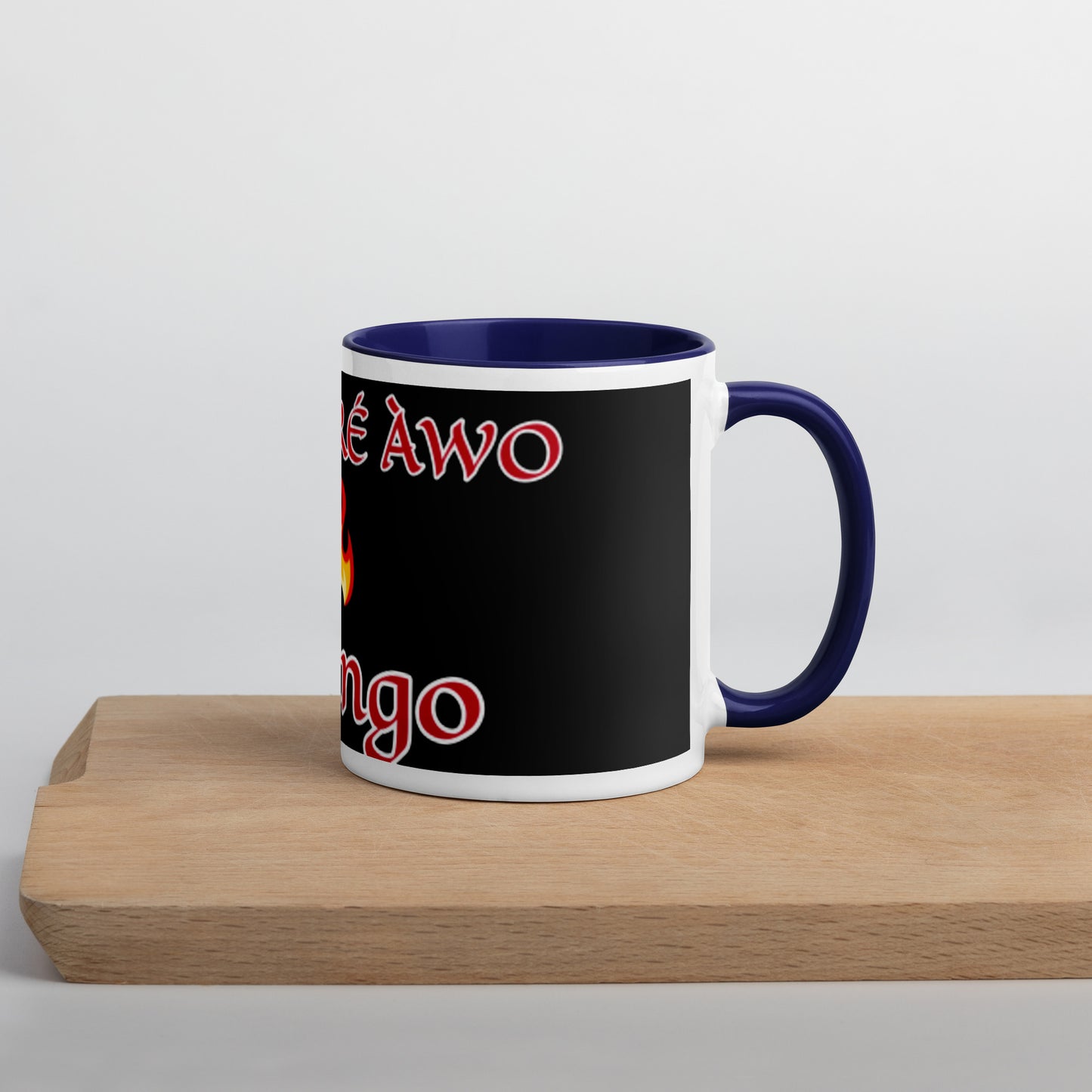 Egbe Shango Black Mug with Color Inside