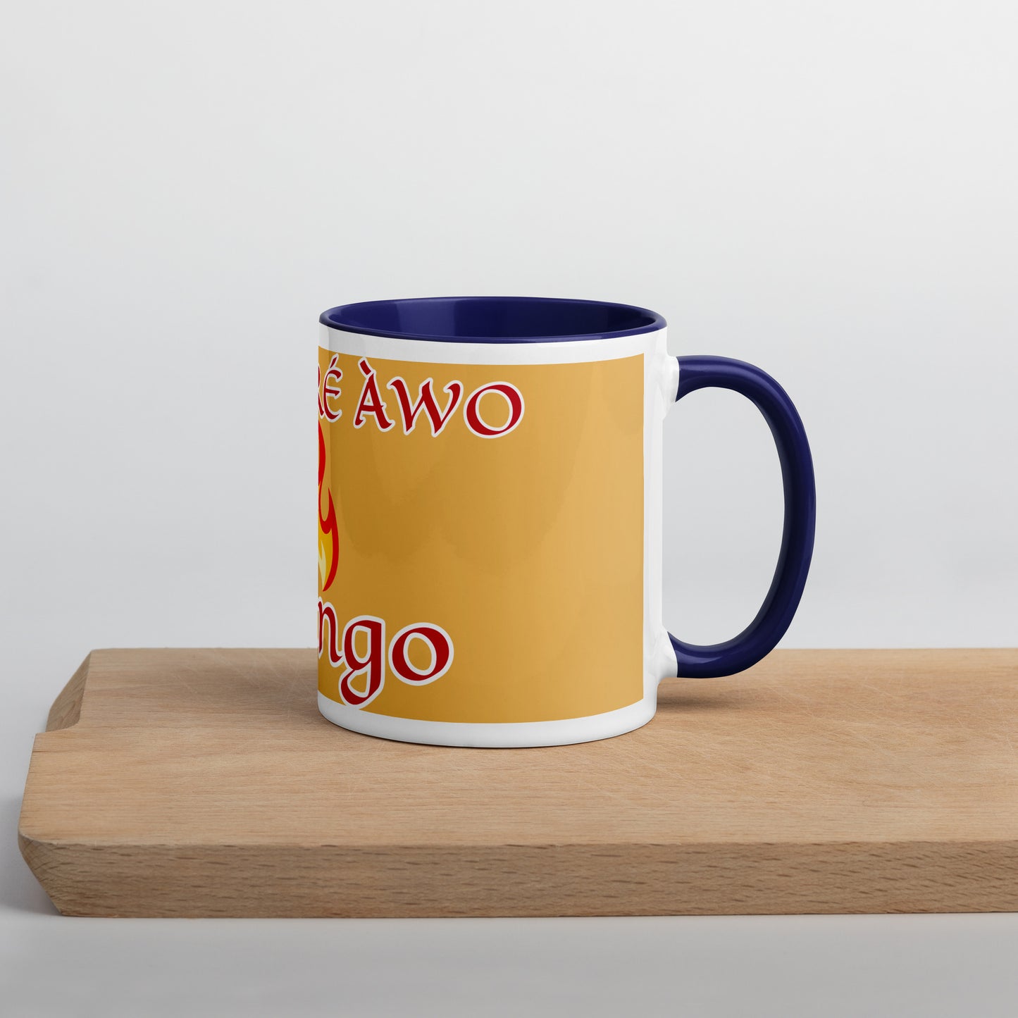 Egbe Shango Gold Mug with Color Inside