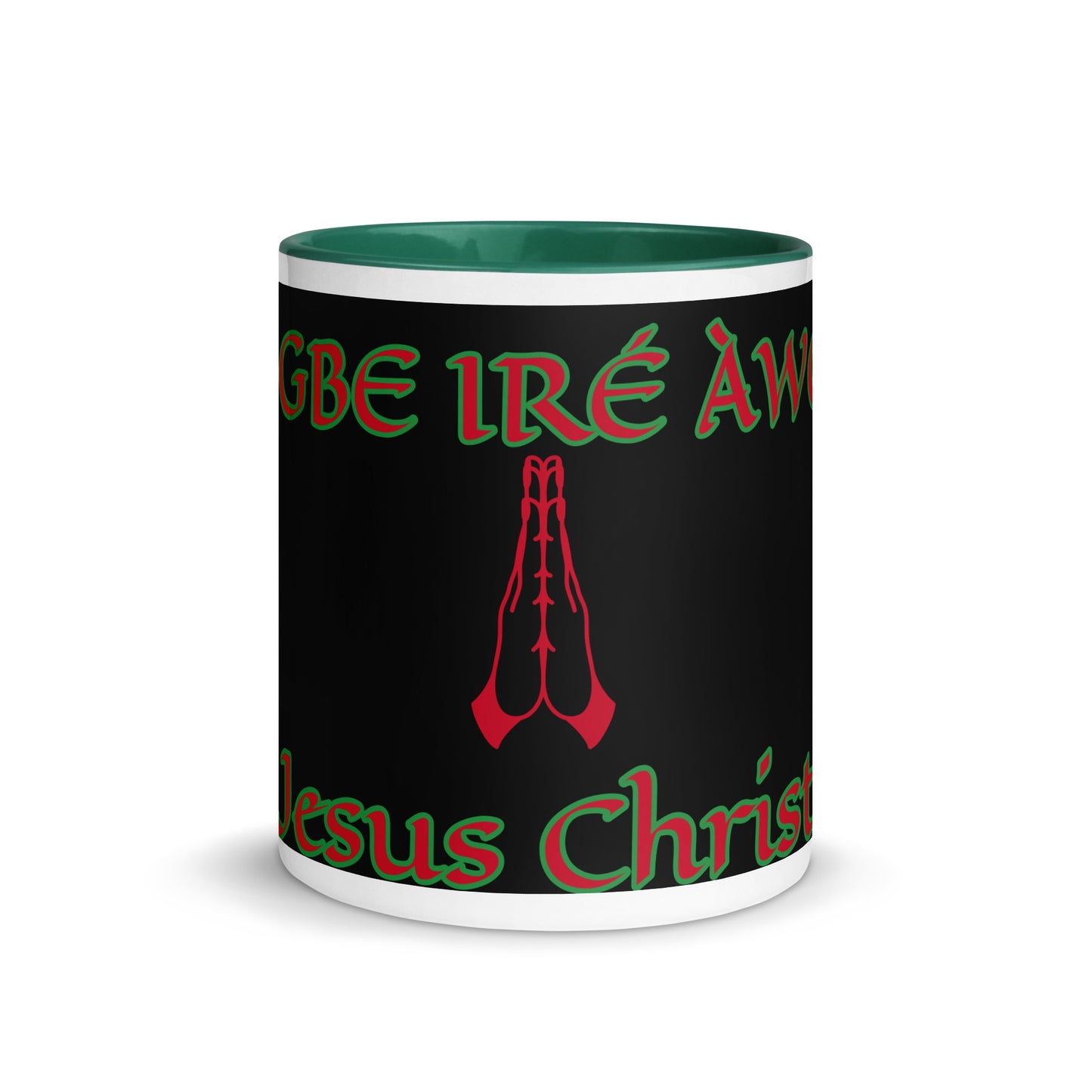 Egbe Jesus Christ 1 black Mug with Color Inside