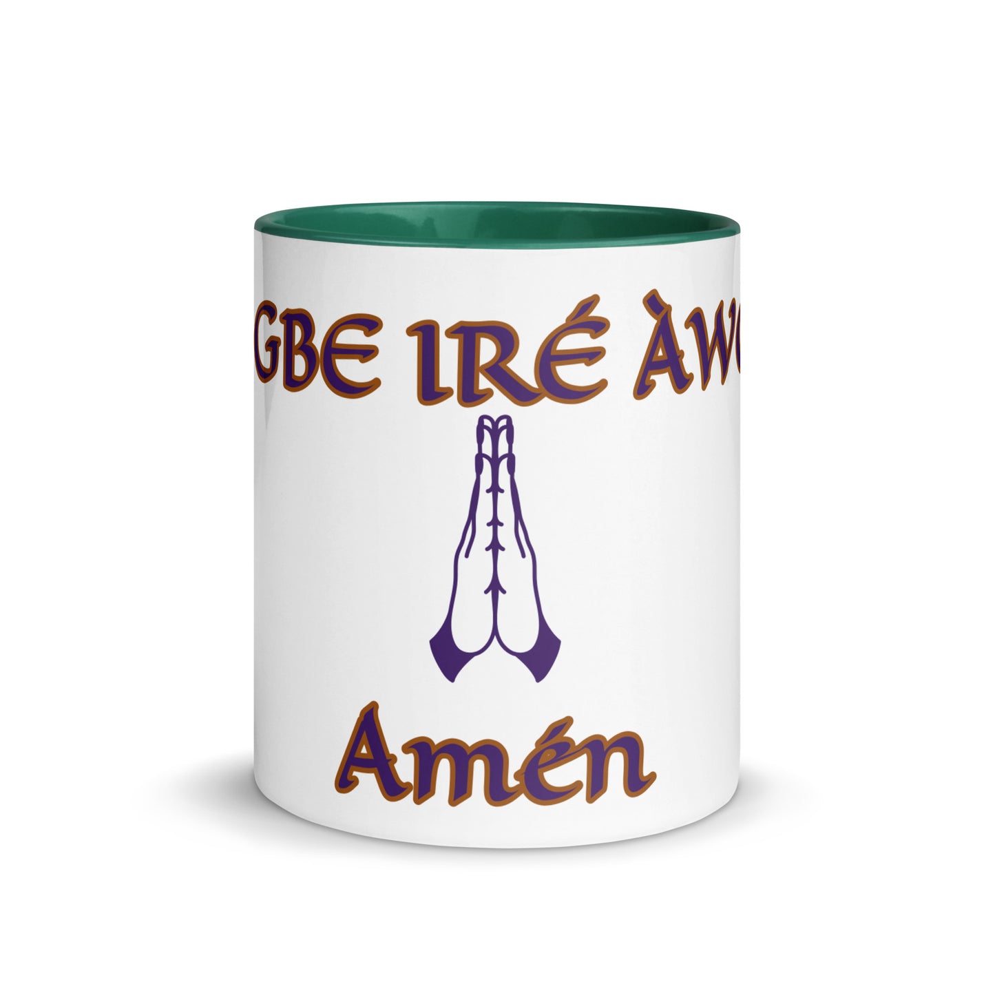 Egbe Amen 2 white Mug with Color Inside