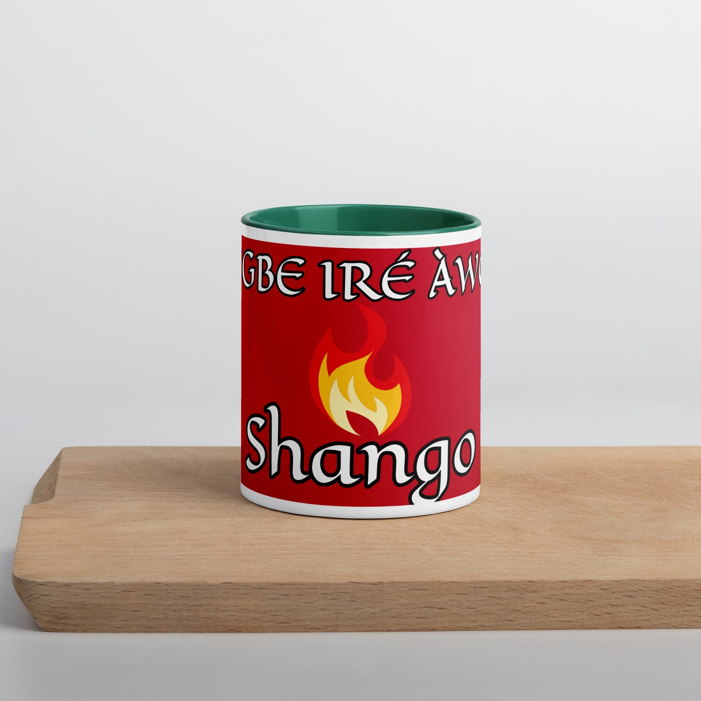 Egbe Shango Red Mug with Color Inside