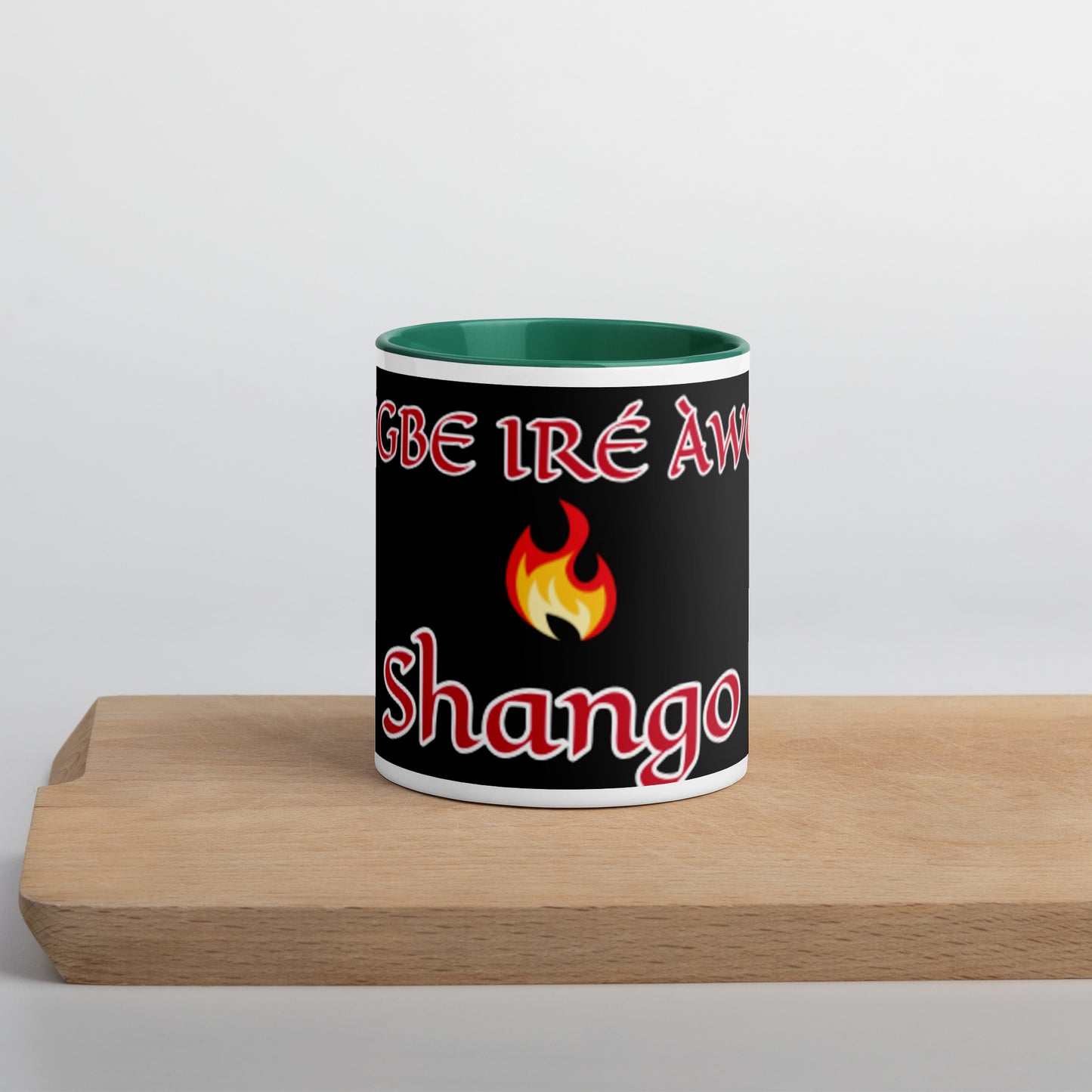 Egbe Shango Black Mug with Color Inside