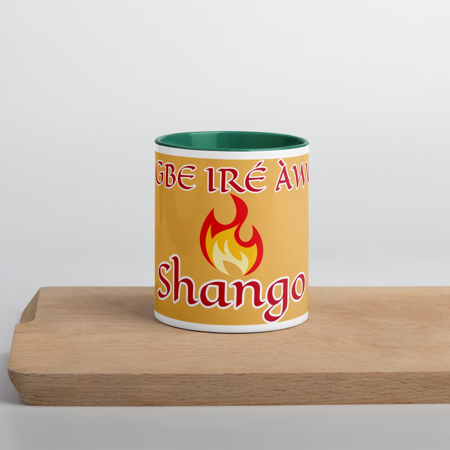 Egbe Shango Gold Mug with Color Inside