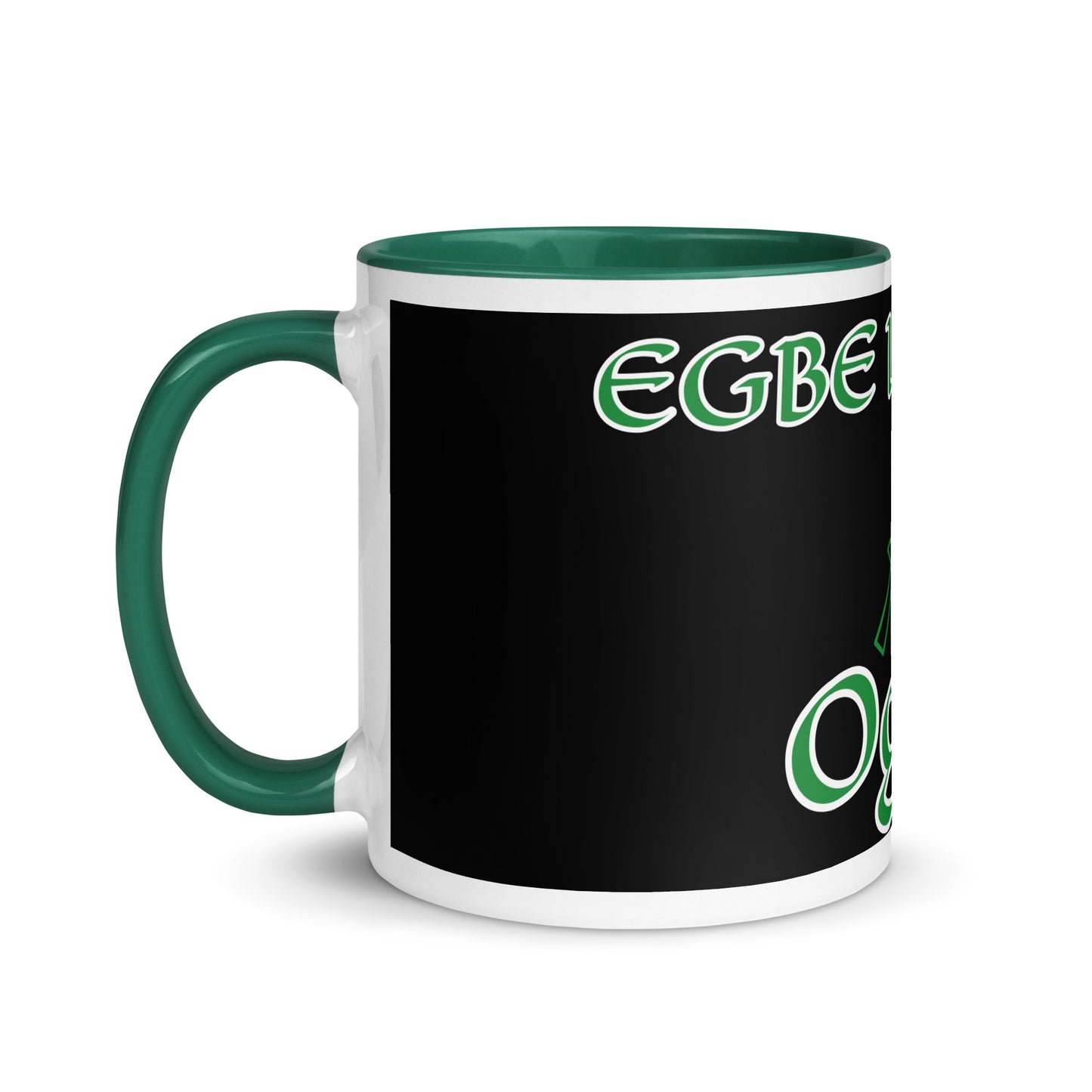 Egbe Ogun Black Mug with Color Inside