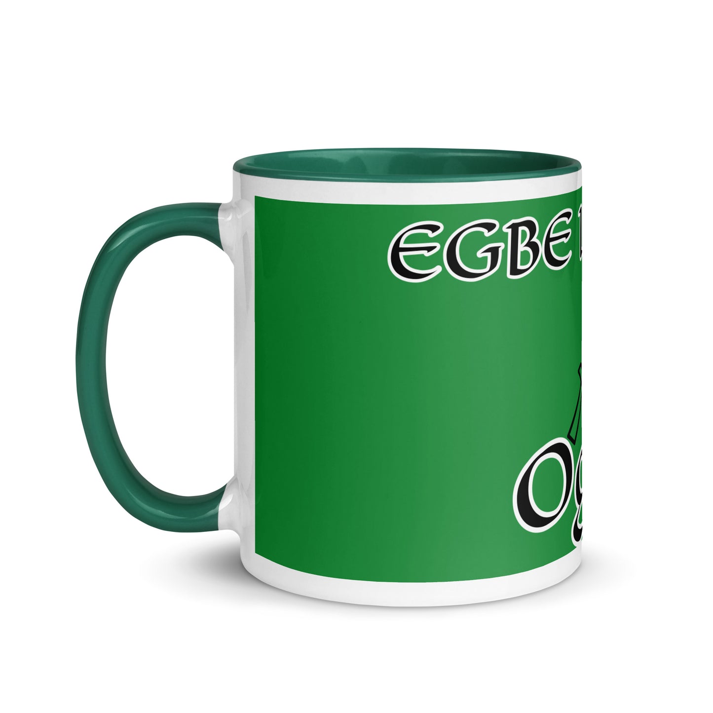 Egbe Ogun Green Mug with Color Inside