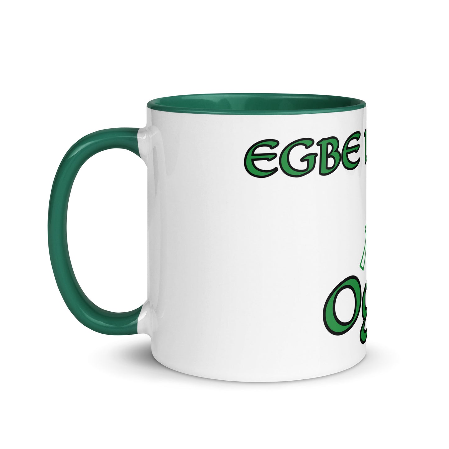 Egbe Ogun White Mug with Color Inside