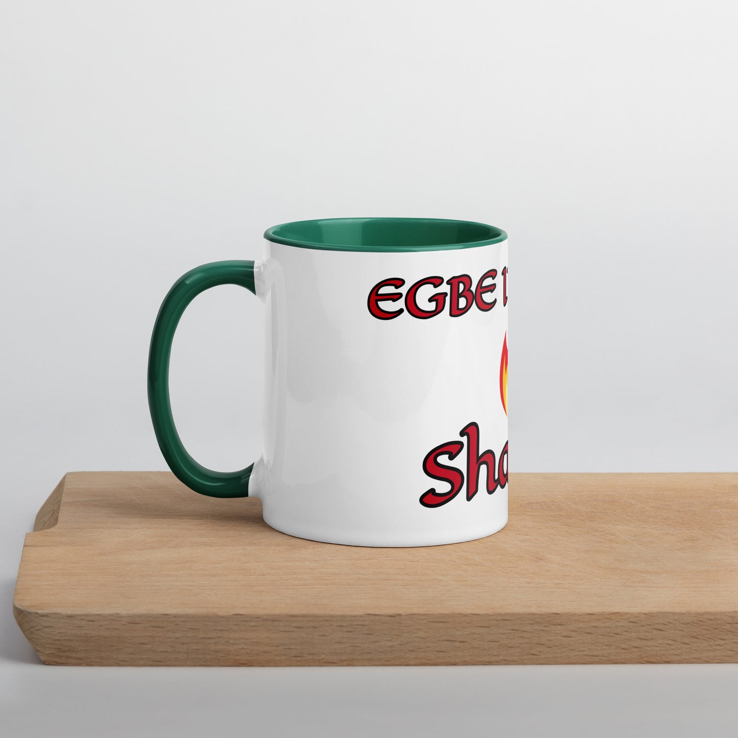 Egbe Shango White Mug with Color Inside