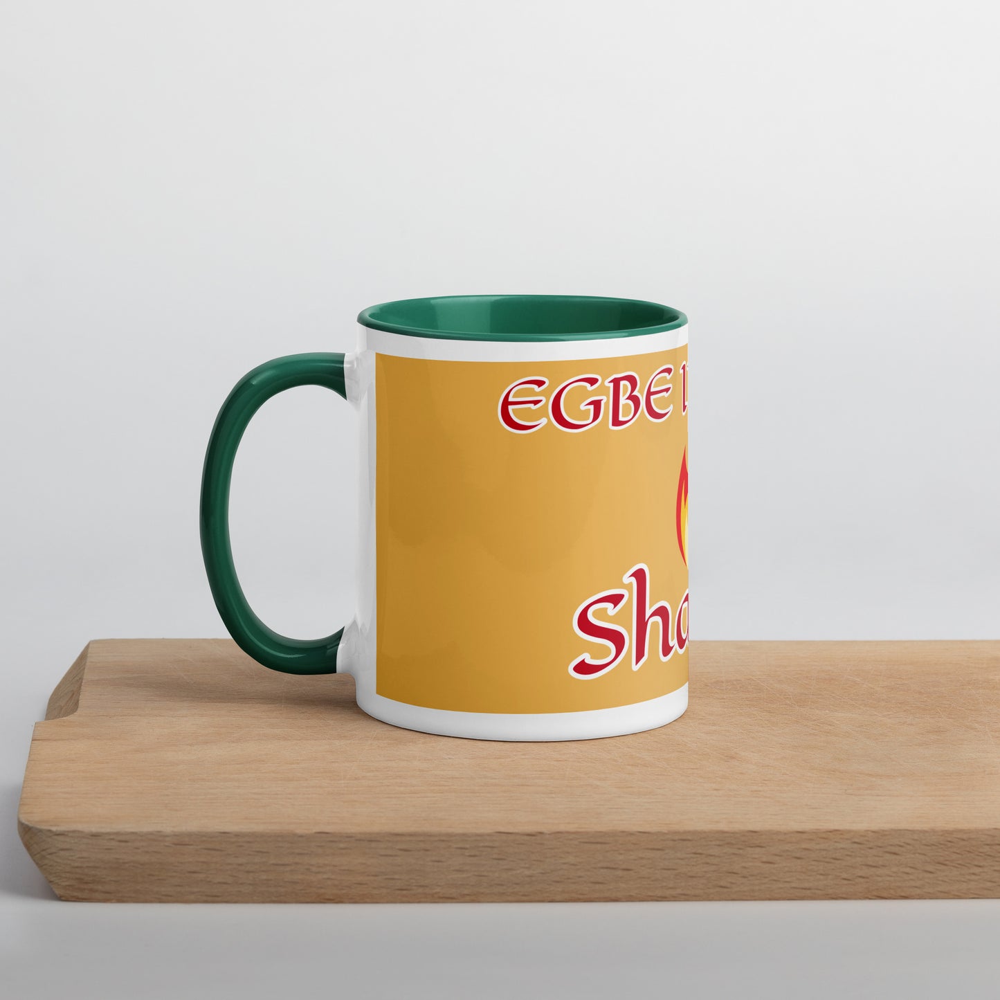 Egbe Shango Gold Mug with Color Inside