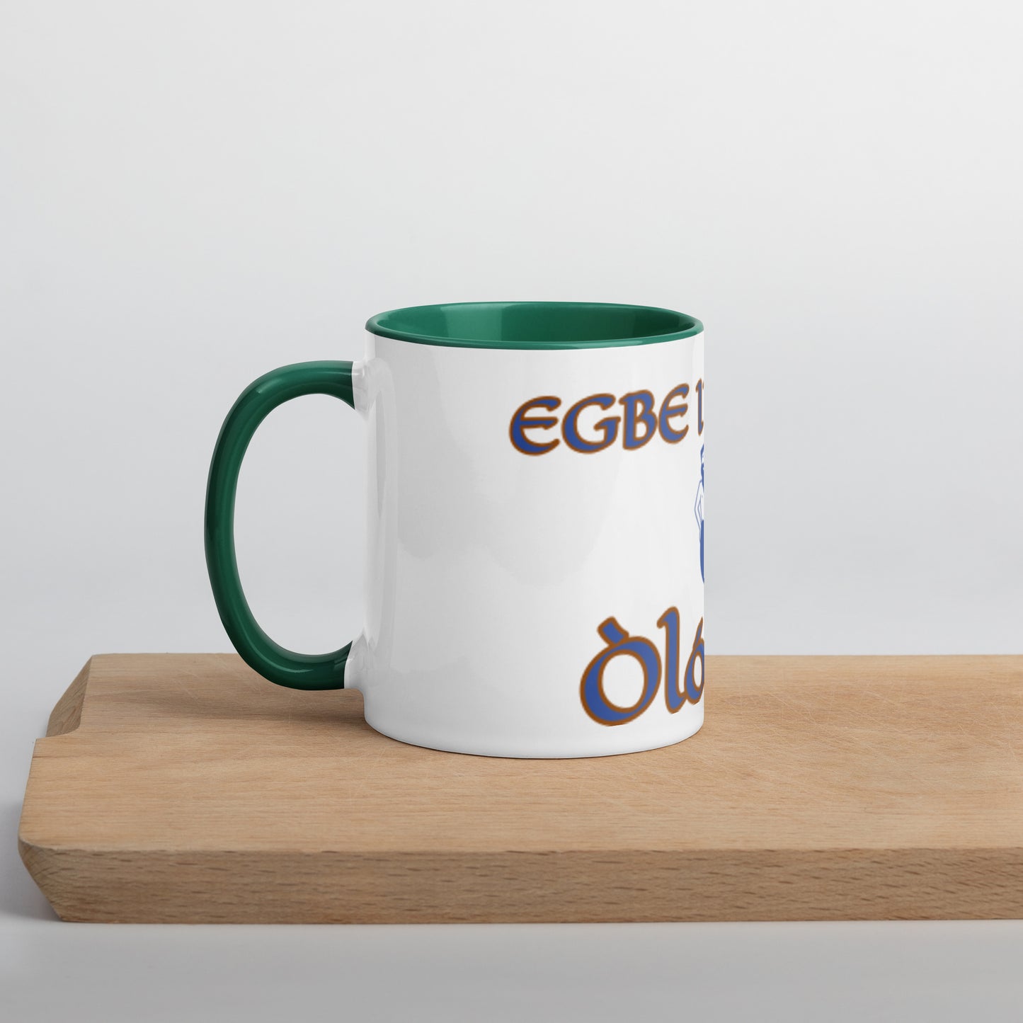 Egbe Olokun white Mug with Color Inside