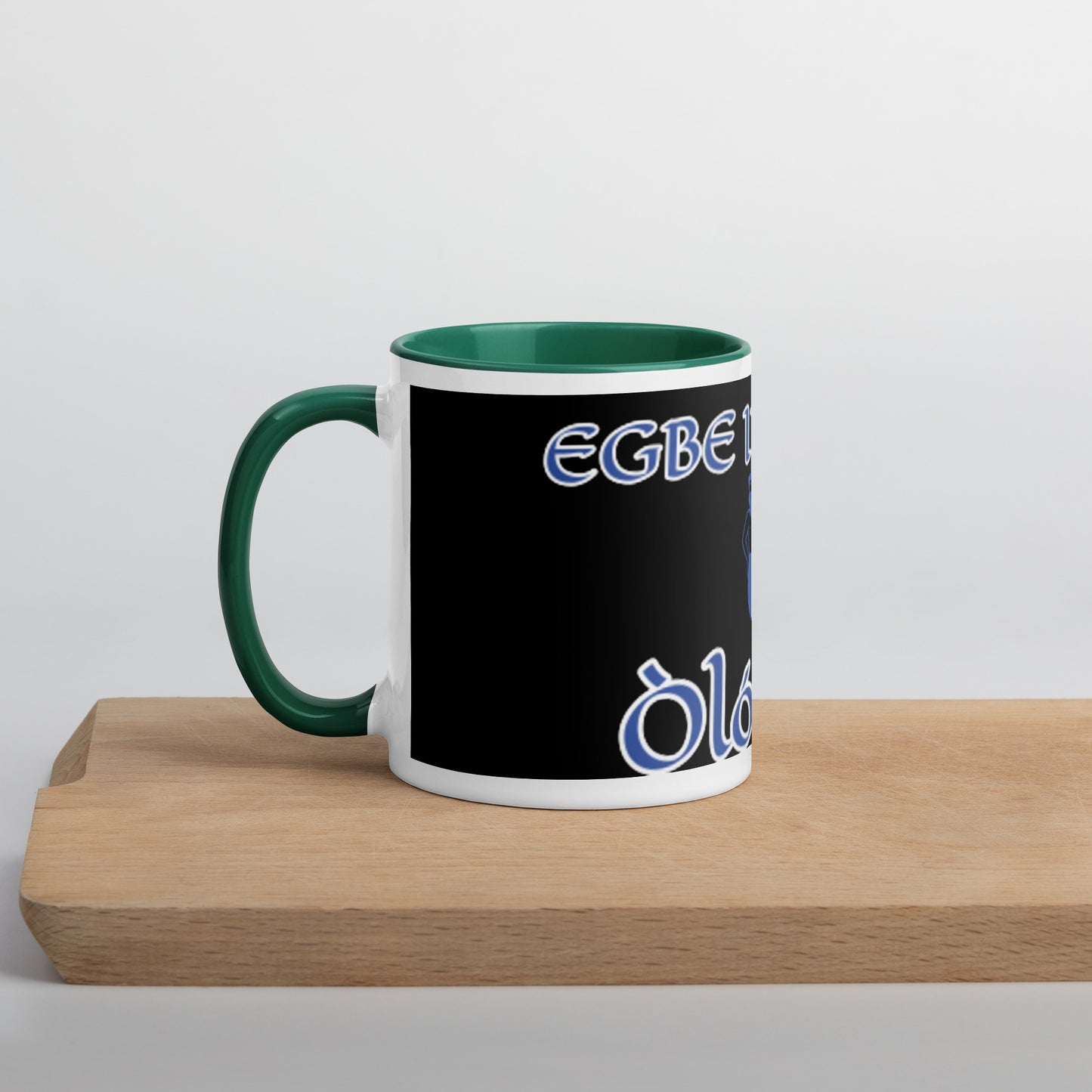 Egbe Olokun black Mug with Color Inside