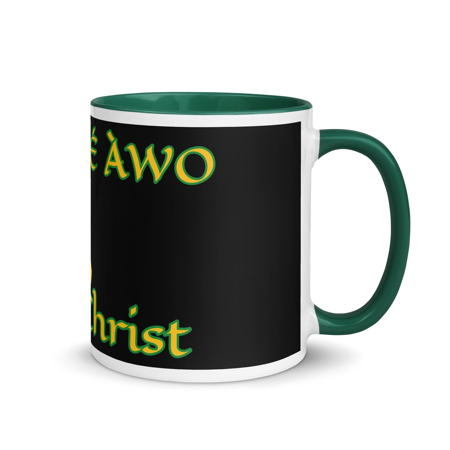 Egbe Jesus Christ black Mug with Color Inside