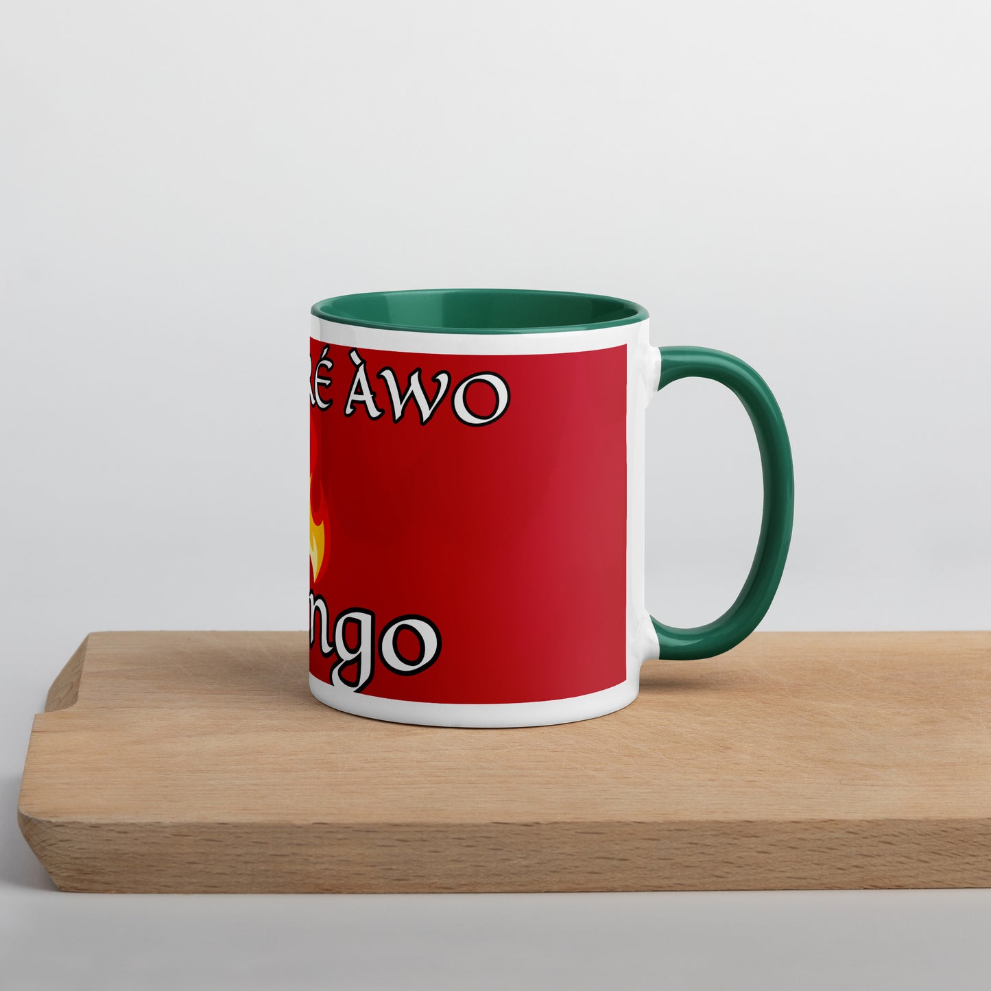 Egbe Shango Red Mug with Color Inside