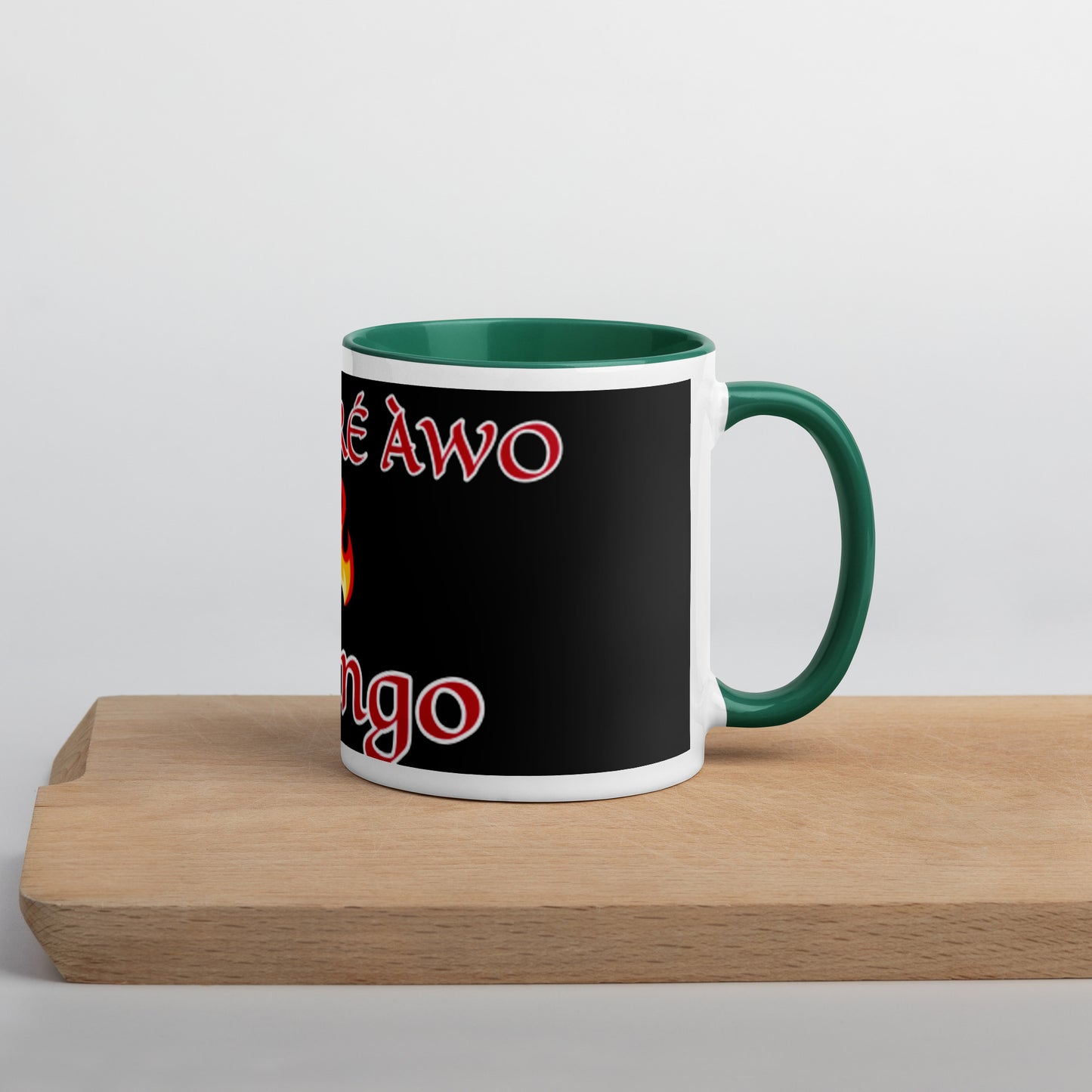 Egbe Shango Black Mug with Color Inside