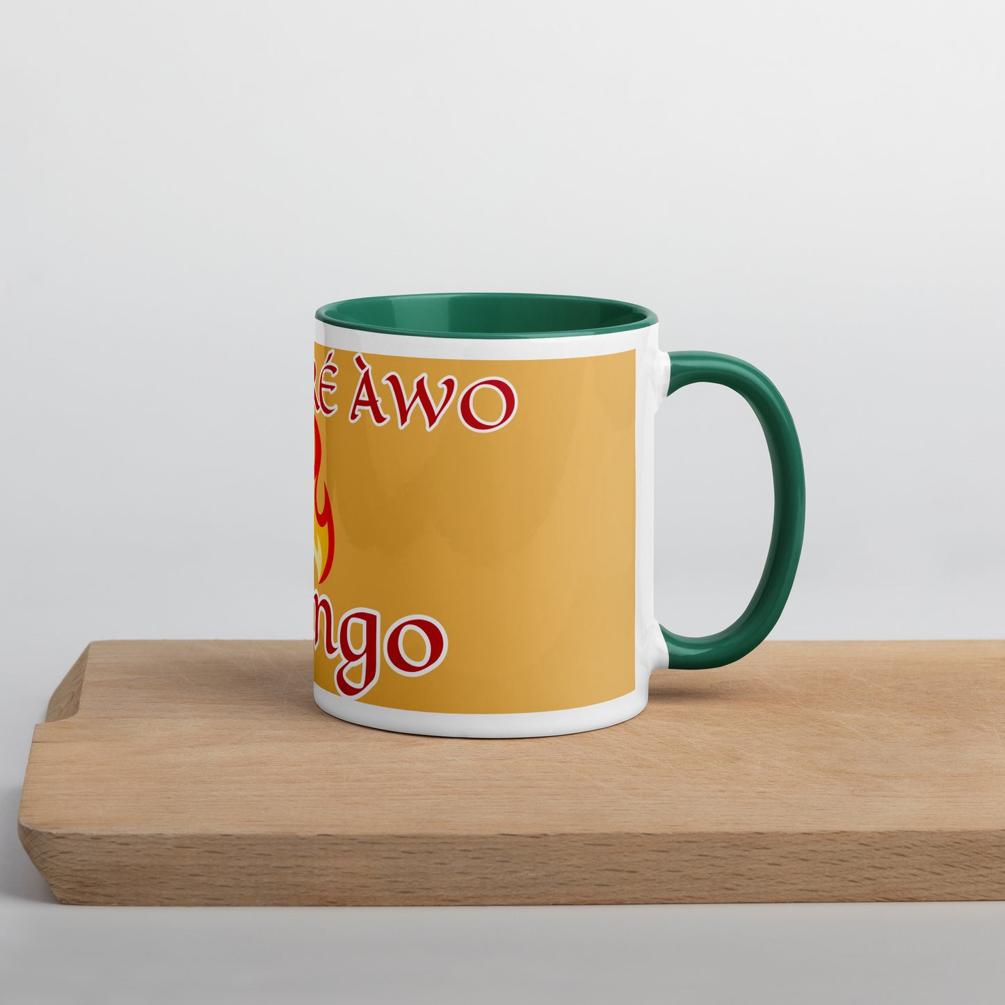 Egbe Shango Gold Mug with Color Inside