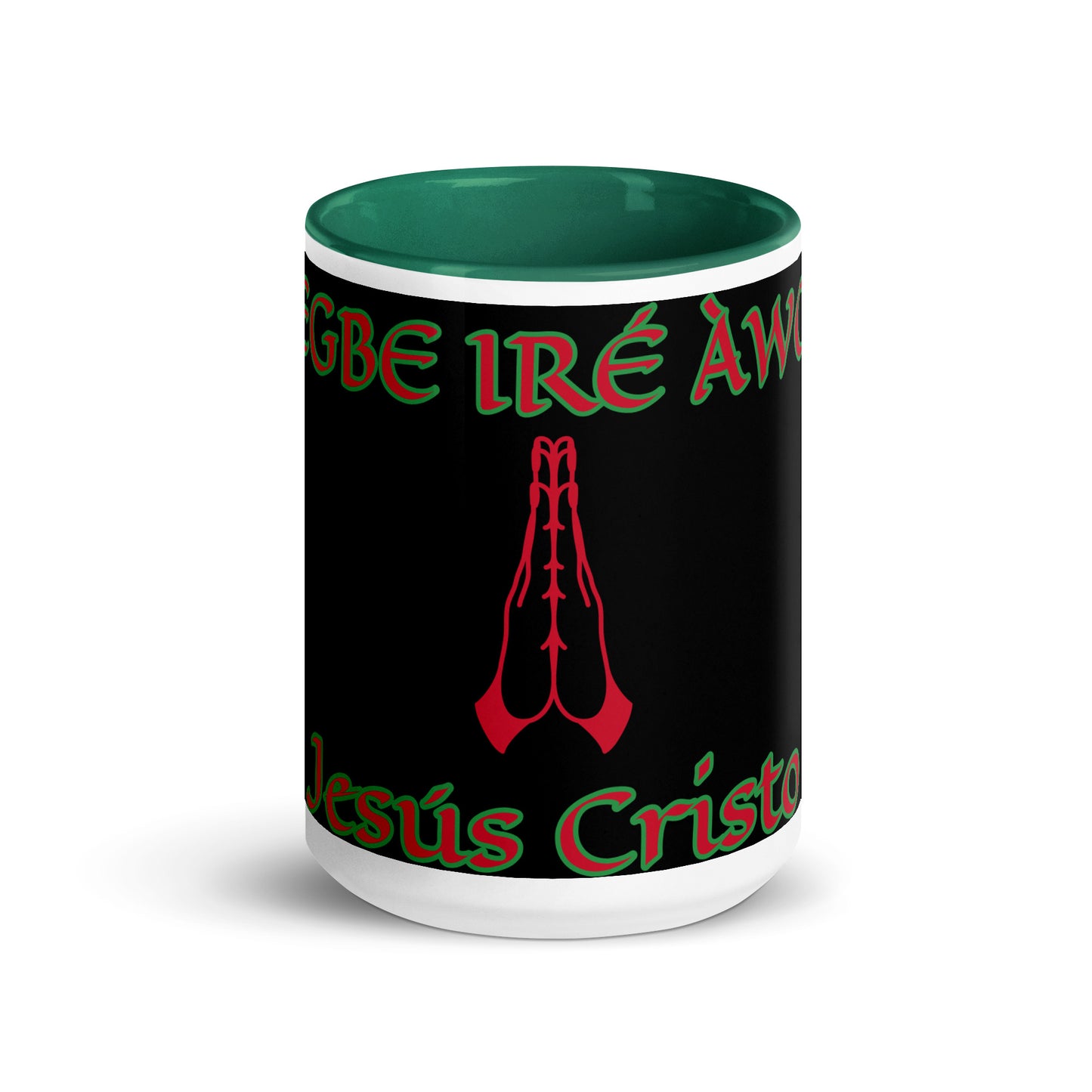 Egbe Jesús Cristo 1 black Mug with Color Inside