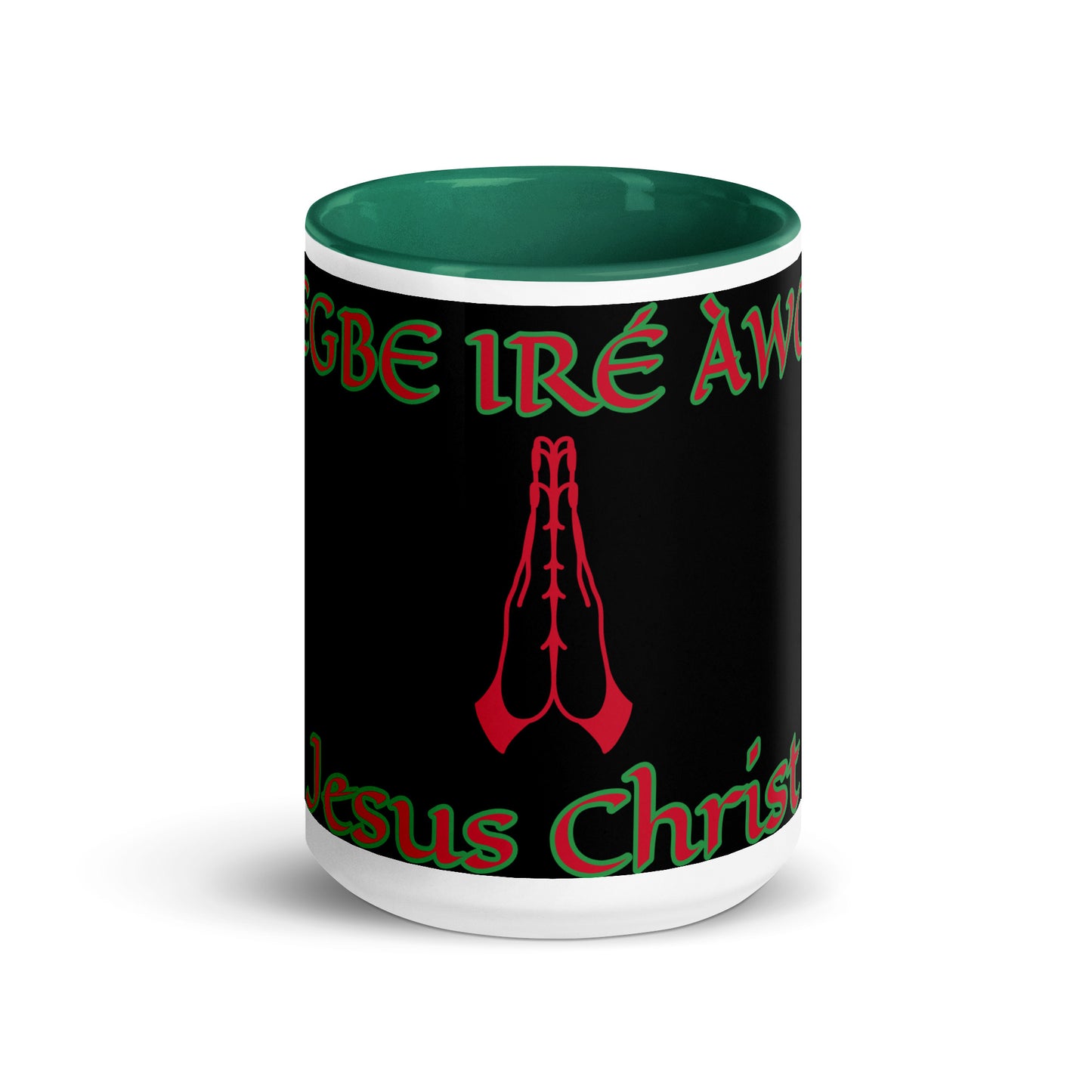 Egbe Jesus Christ 1 black Mug with Color Inside