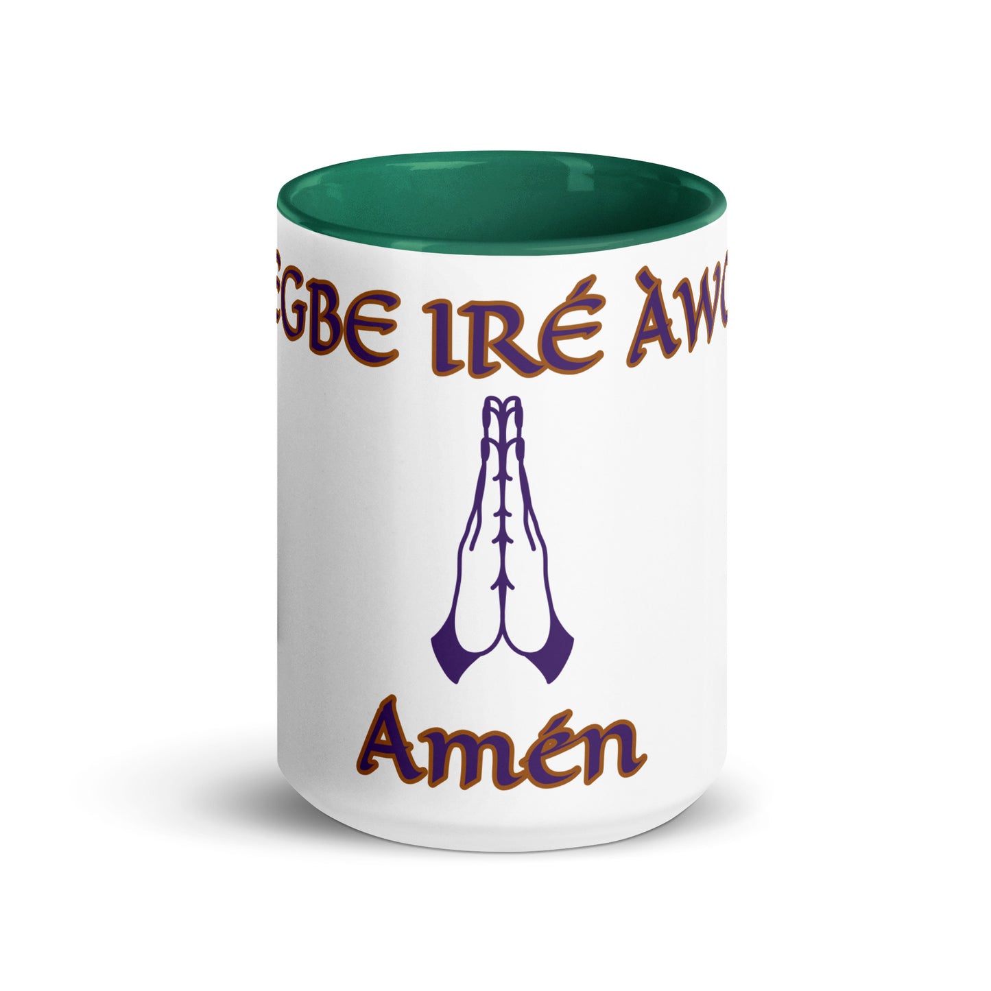 Egbe Amen 2 white Mug with Color Inside