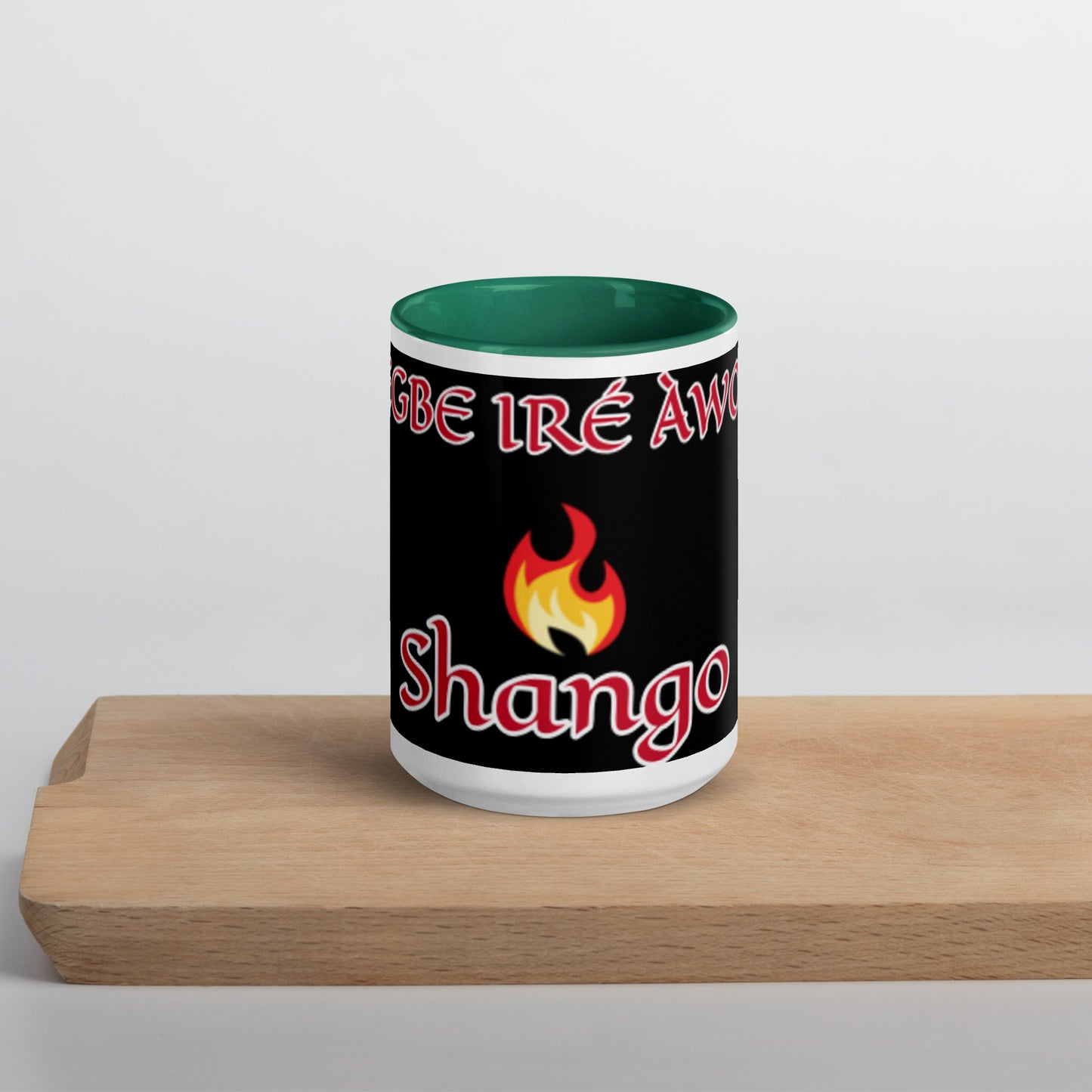 Egbe Shango Black Mug with Color Inside