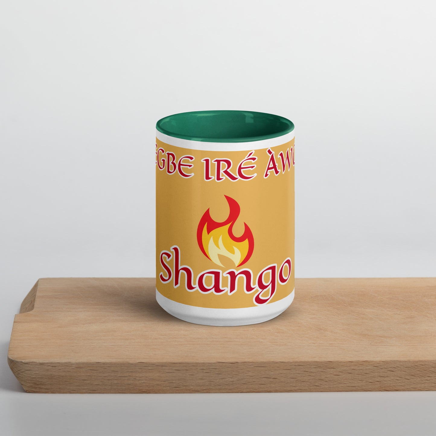 Egbe Shango Gold Mug with Color Inside