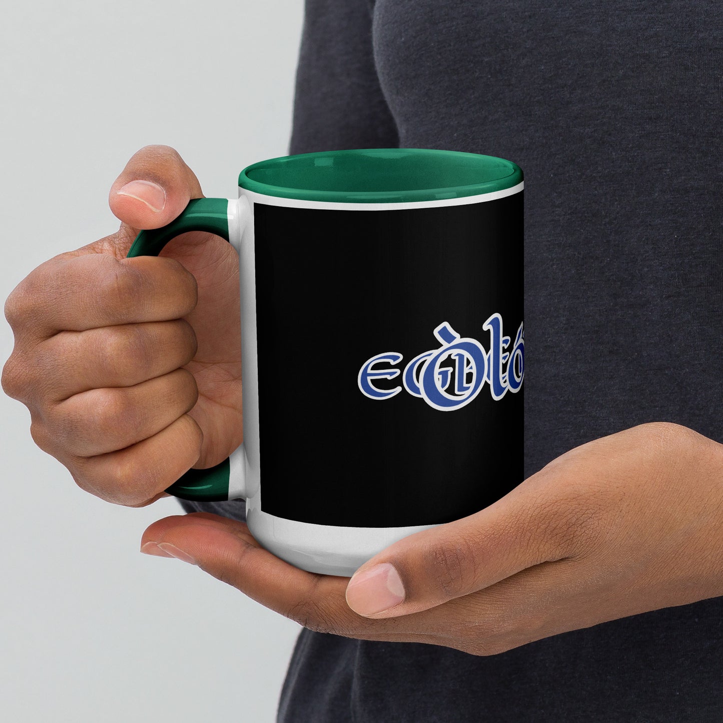 Egbe Òlókùn black mug with Color Inside