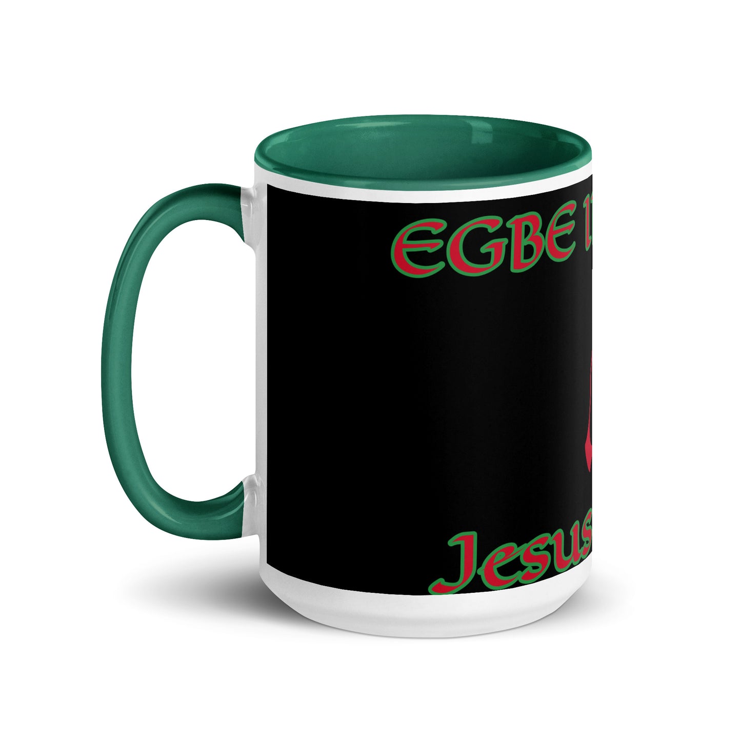 Egbe Jesus Christ 1 black Mug with Color Inside