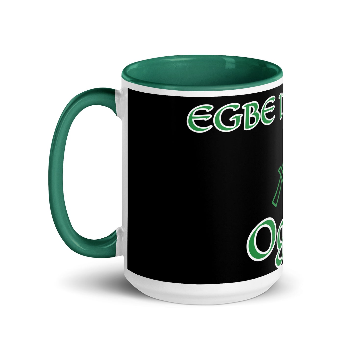 Egbe Ogun Black Mug with Color Inside