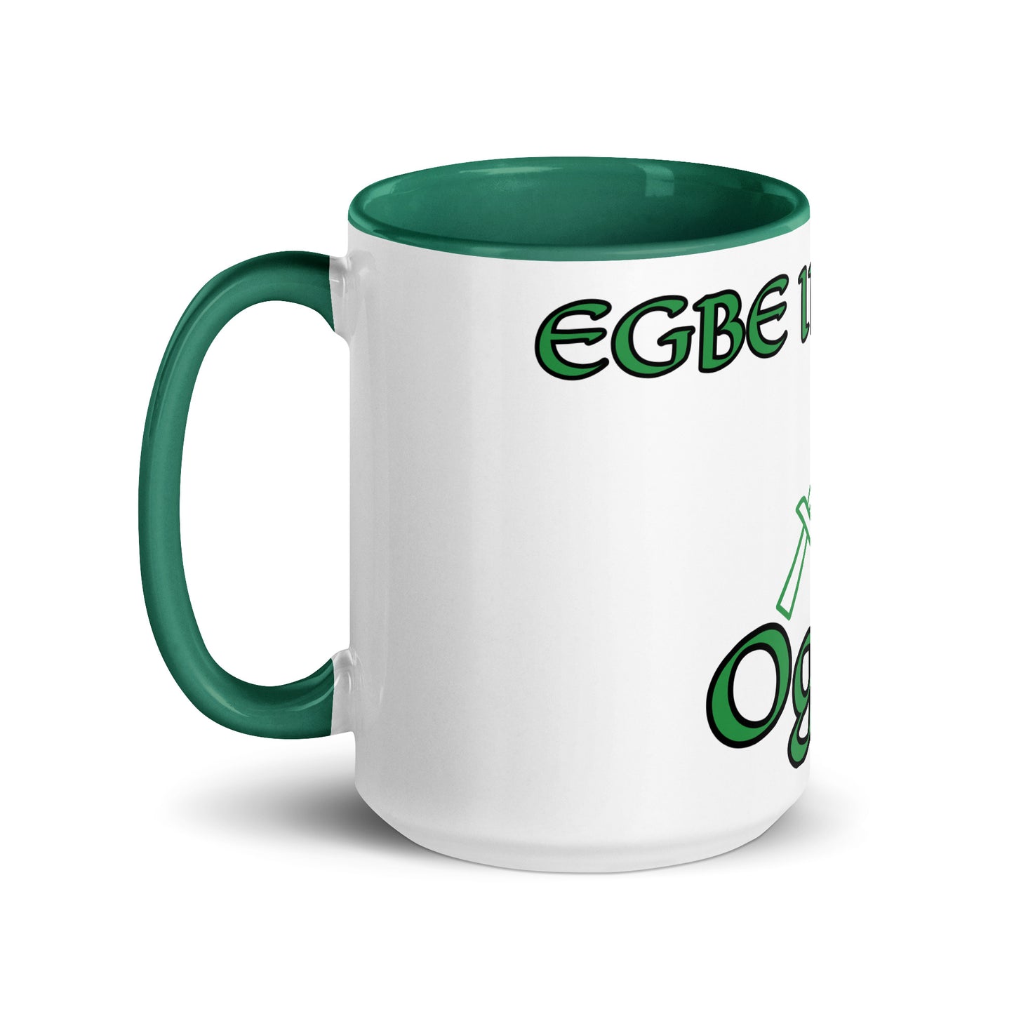 Egbe Ogun White Mug with Color Inside